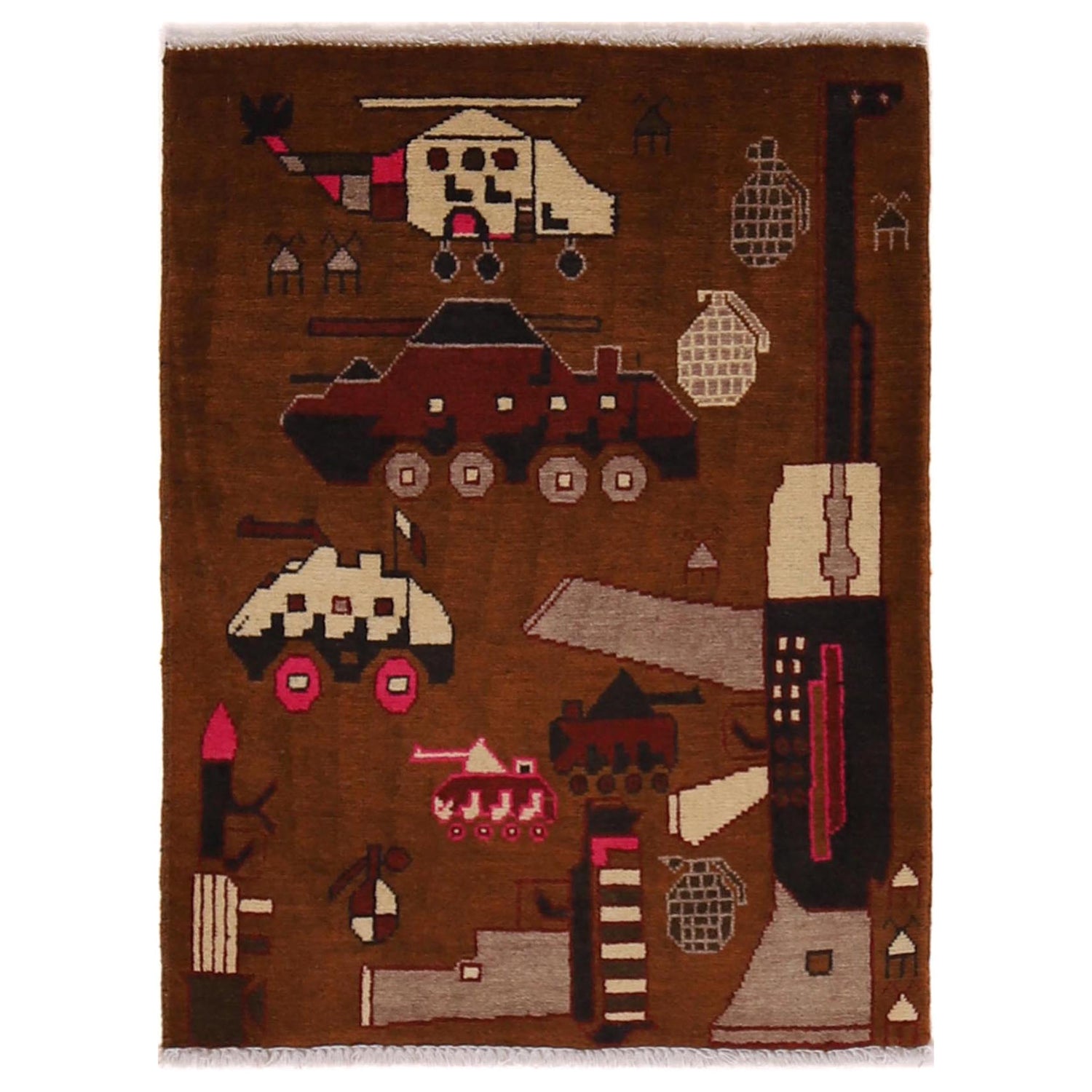 Handmade War Rug 2' 1" x 2' 10" (ft) - No. G31635