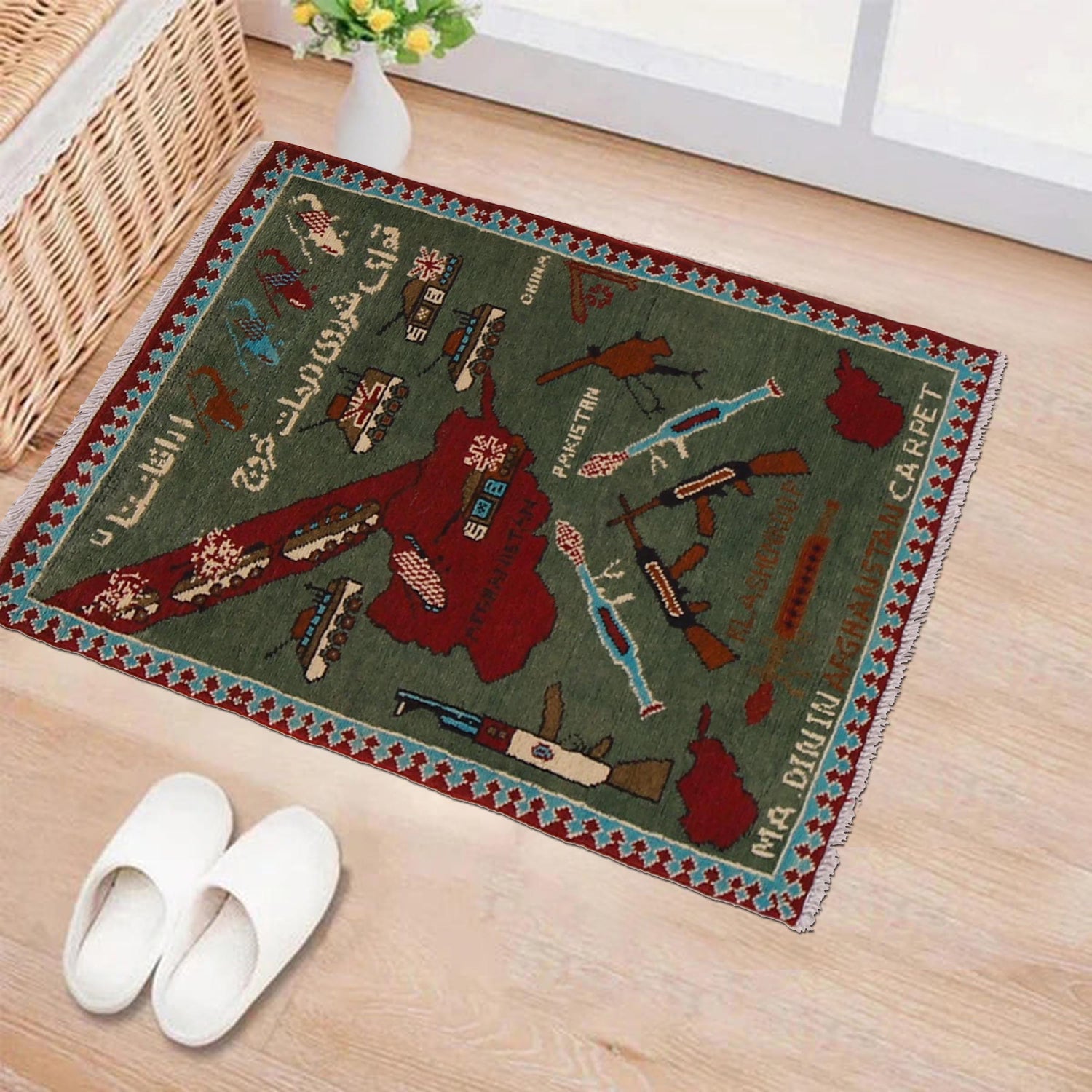 Hand Knotted War Rug 2' 0" x 2' 11" (ft) - No. G31699