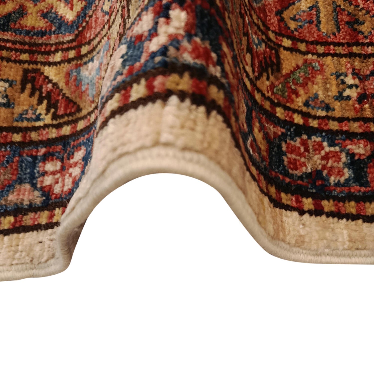 Ivory Color Handmade Kazak Rug 6' 1" x 9' 3" (ft) - No. G31771