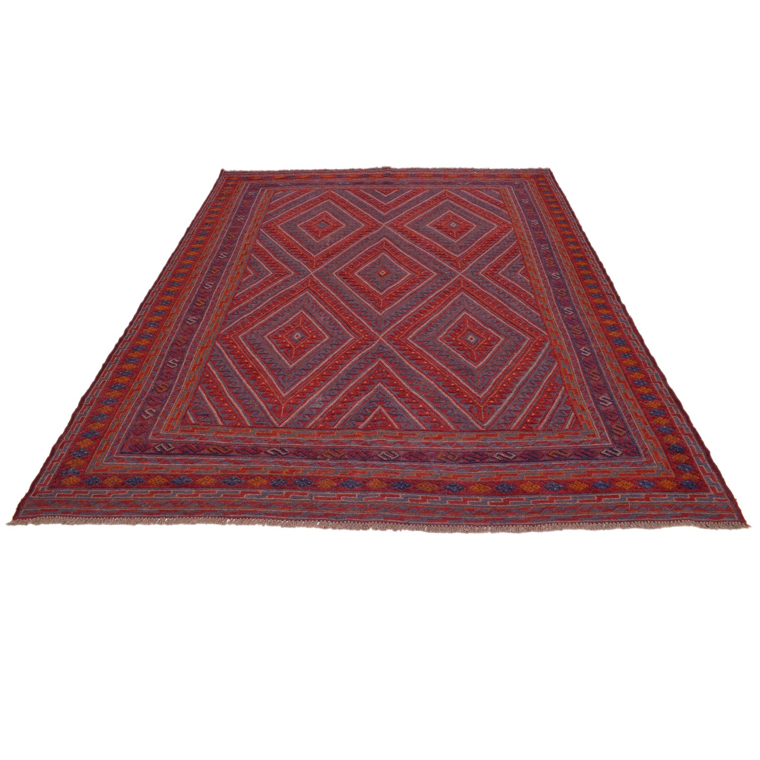 Red Mashwani Rug 6' 6" x 8' 9" (ft) - No. G31794