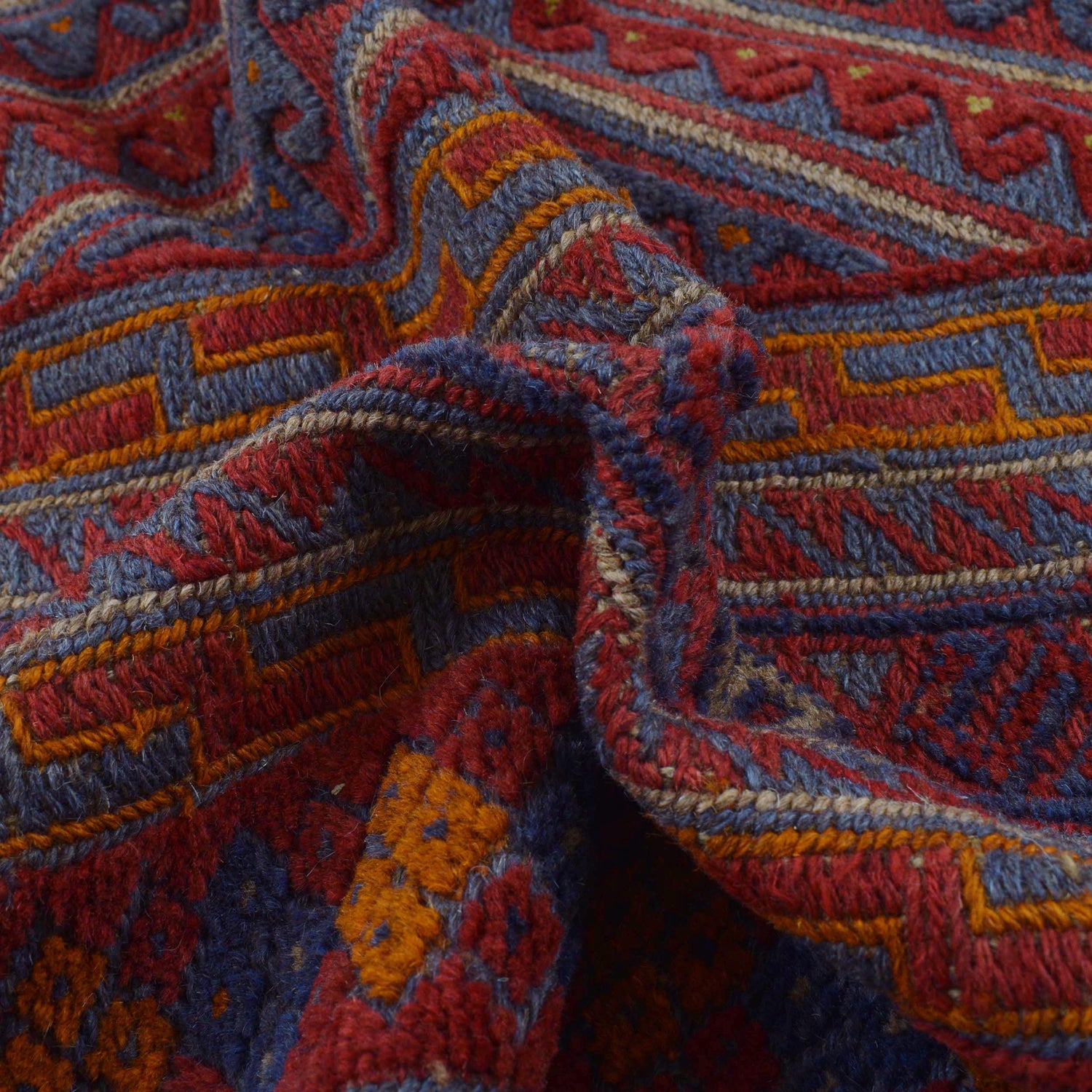 Red Mashwani Rug 6' 6" x 8' 9" (ft) - No. G31794