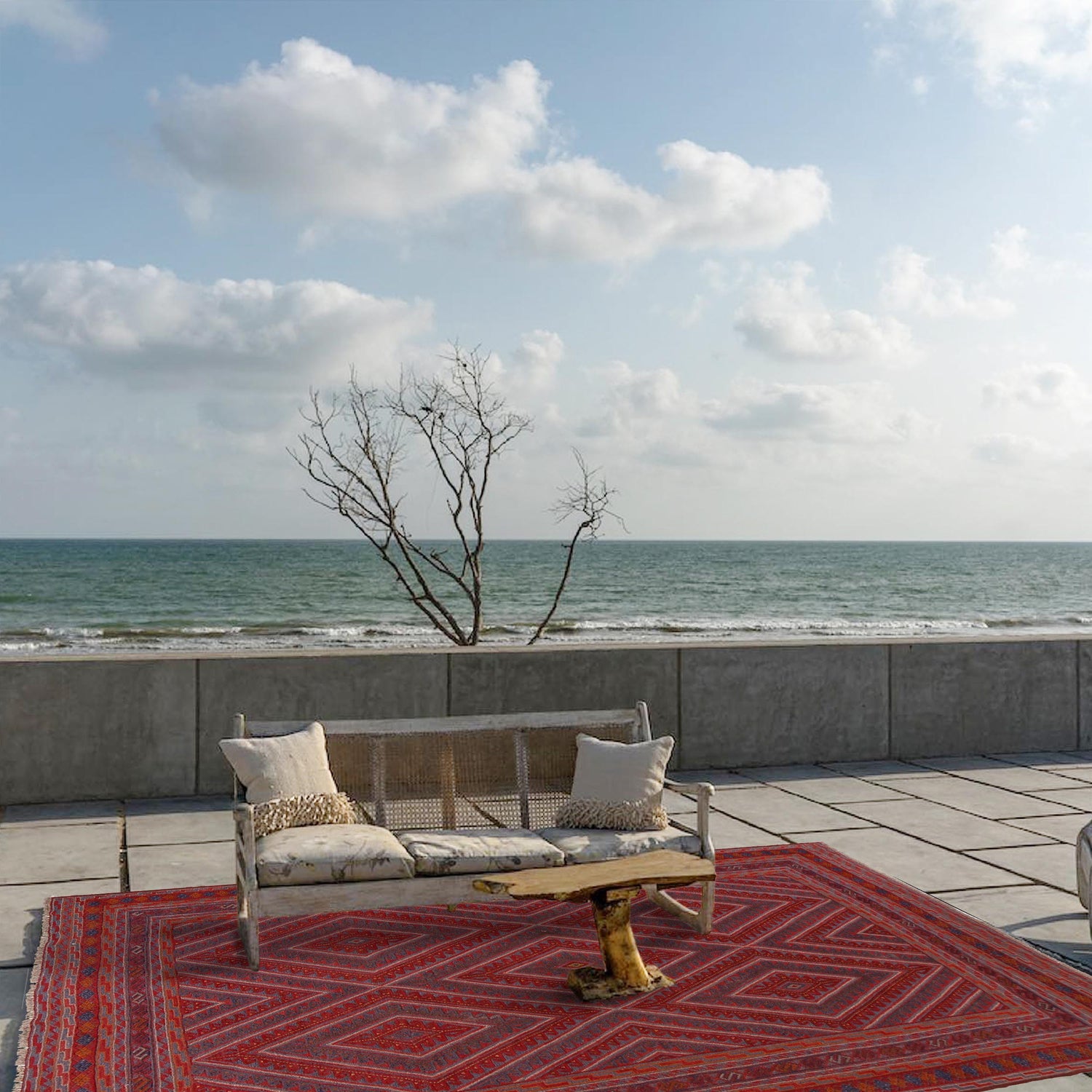 Red Mashwani Rug 6' 6" x 8' 9" (ft) - No. G31794