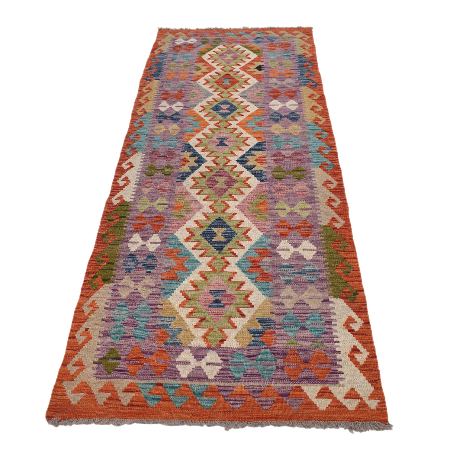 Vegetable Kilim Runner 2' 7" x 7' 10" (ft) - No. G31811