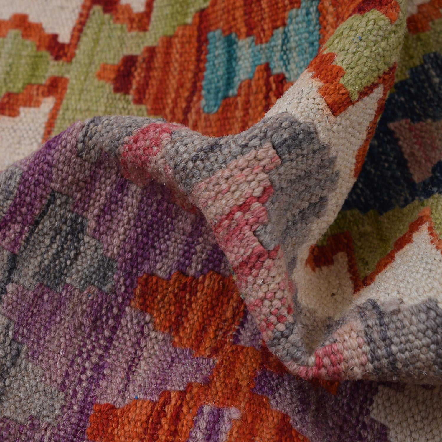 Vegetable Kilim Runner 2' 7" x 7' 10" (ft) - No. G31811