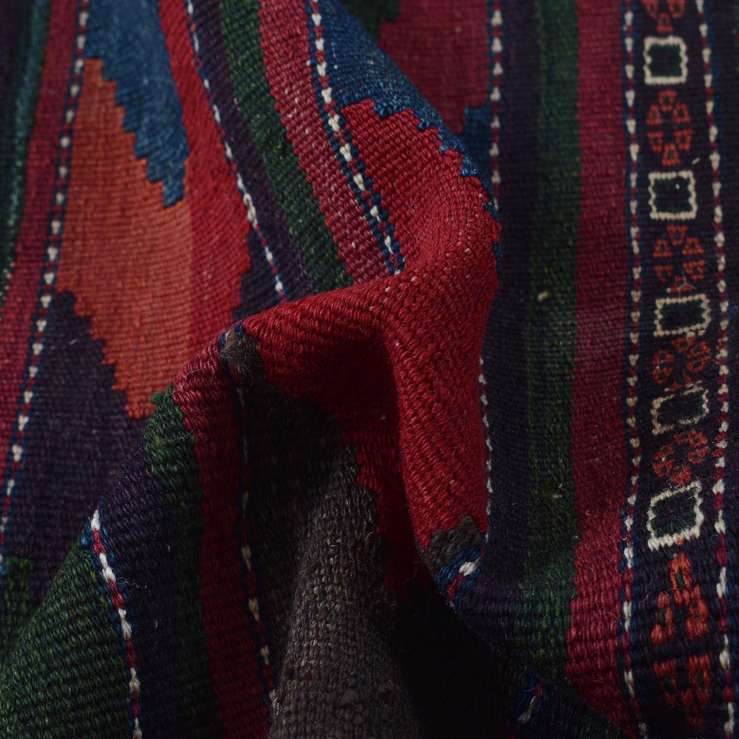 Flat Weave Kilim Runner 3' 8" x 10' 0" (ft) - No. G32088