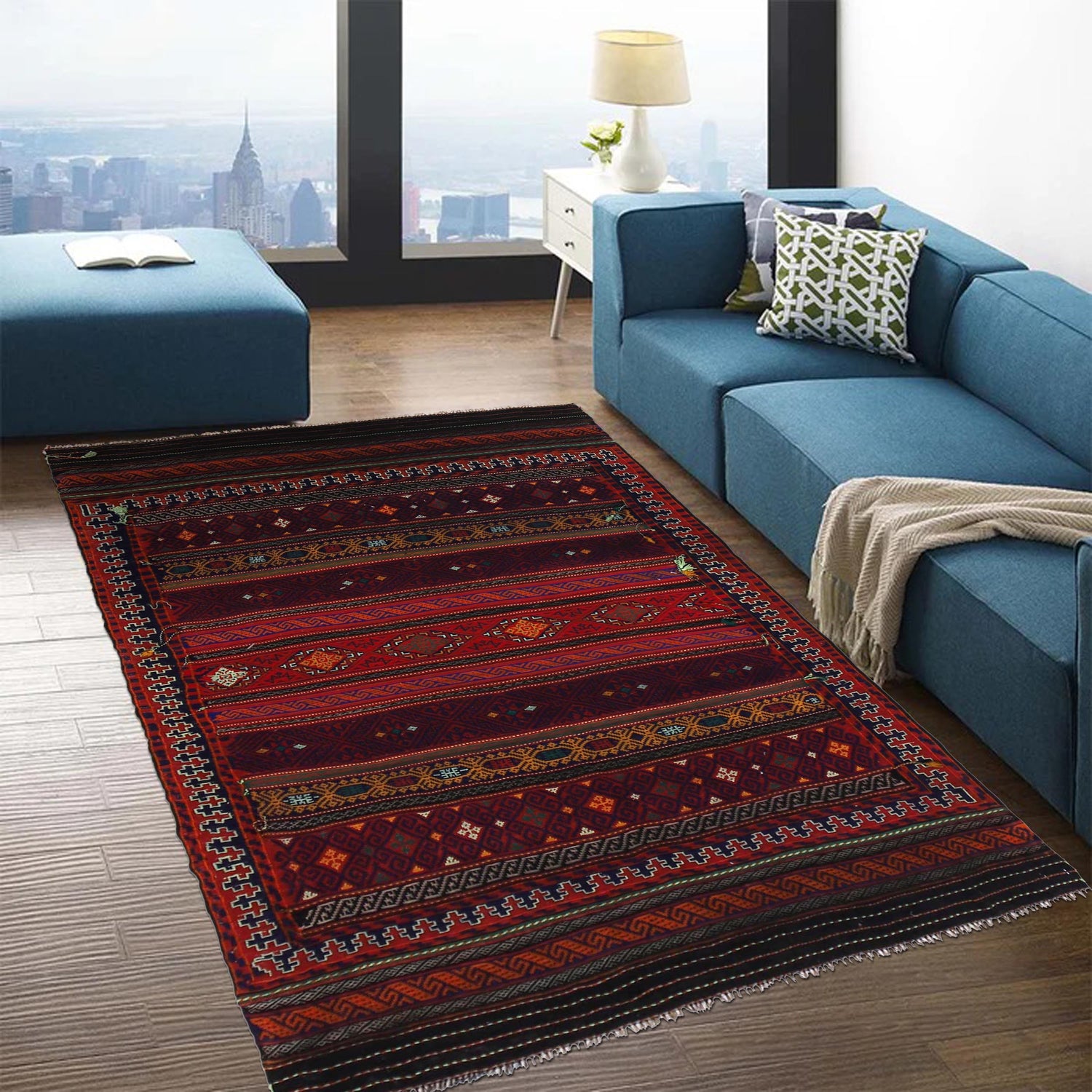 Office and Study Room Kilim 4' 9 x 6' 10 (ft) - No. G32091