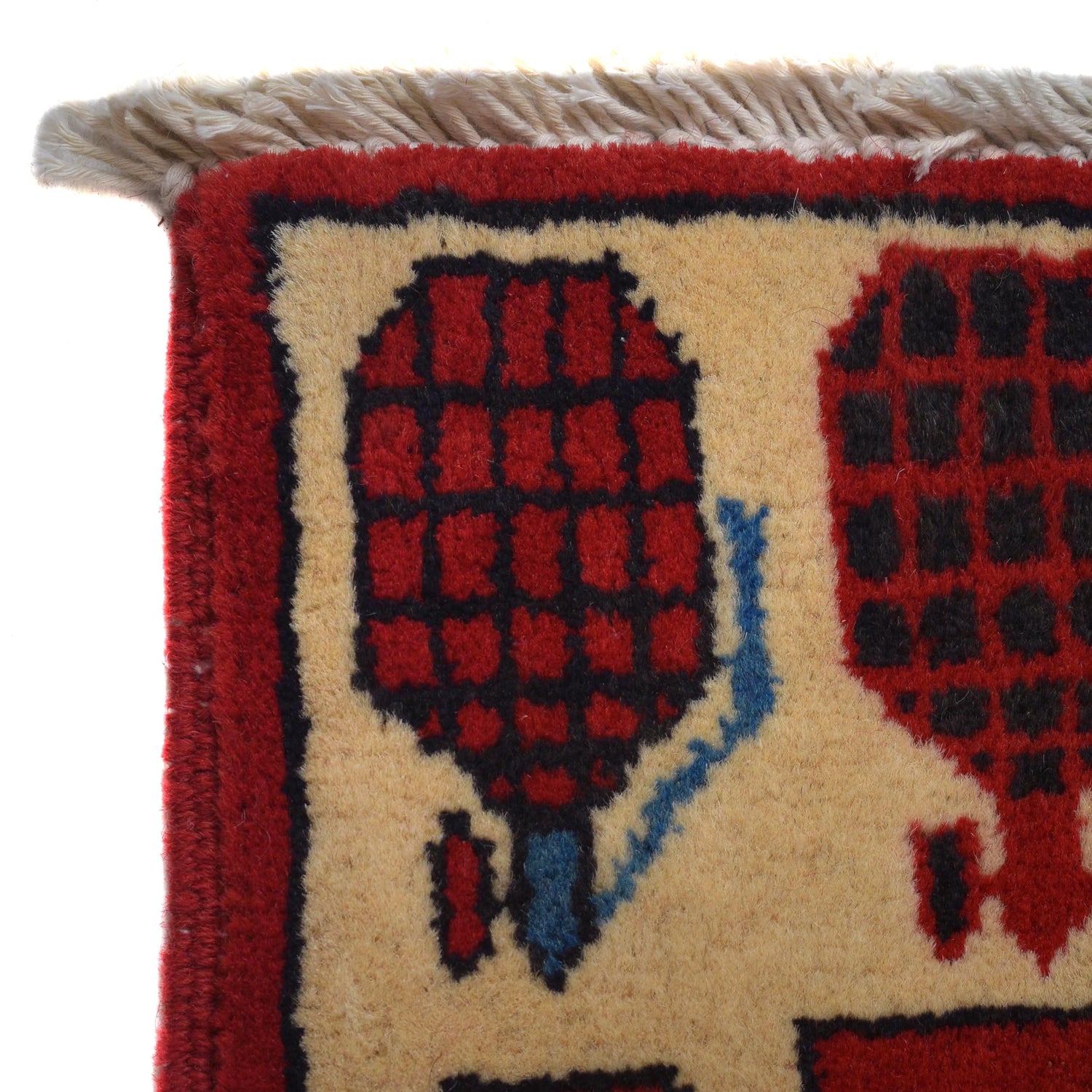 Red Color War Rug 3' 4" x 4' 10" (ft) - No. G32094