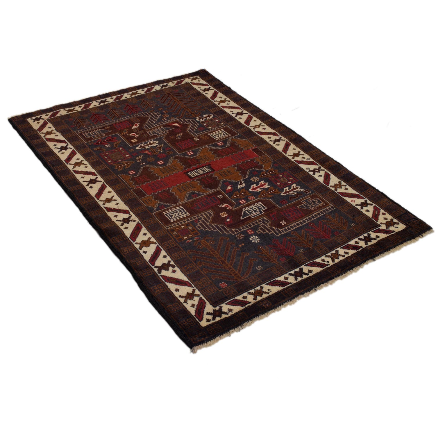 Tribal Baloch Rug 3' 0" x 4' 6" (ft) - G32095