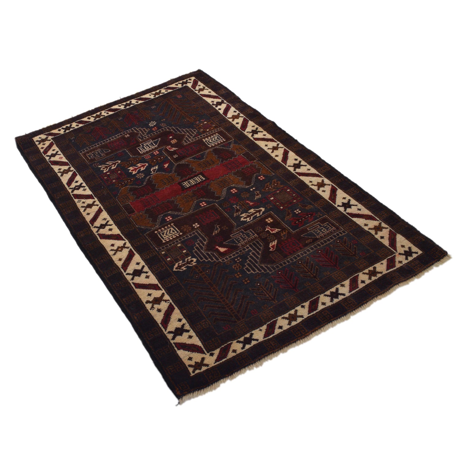 Tribal Baloch Rug 3' 0" x 4' 6" (ft) - G32095