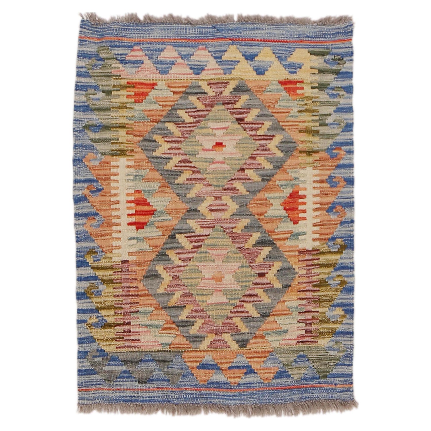 Handmade Vegetable Kilim 2' 1" x 2' 11" (ft) - No. G33003