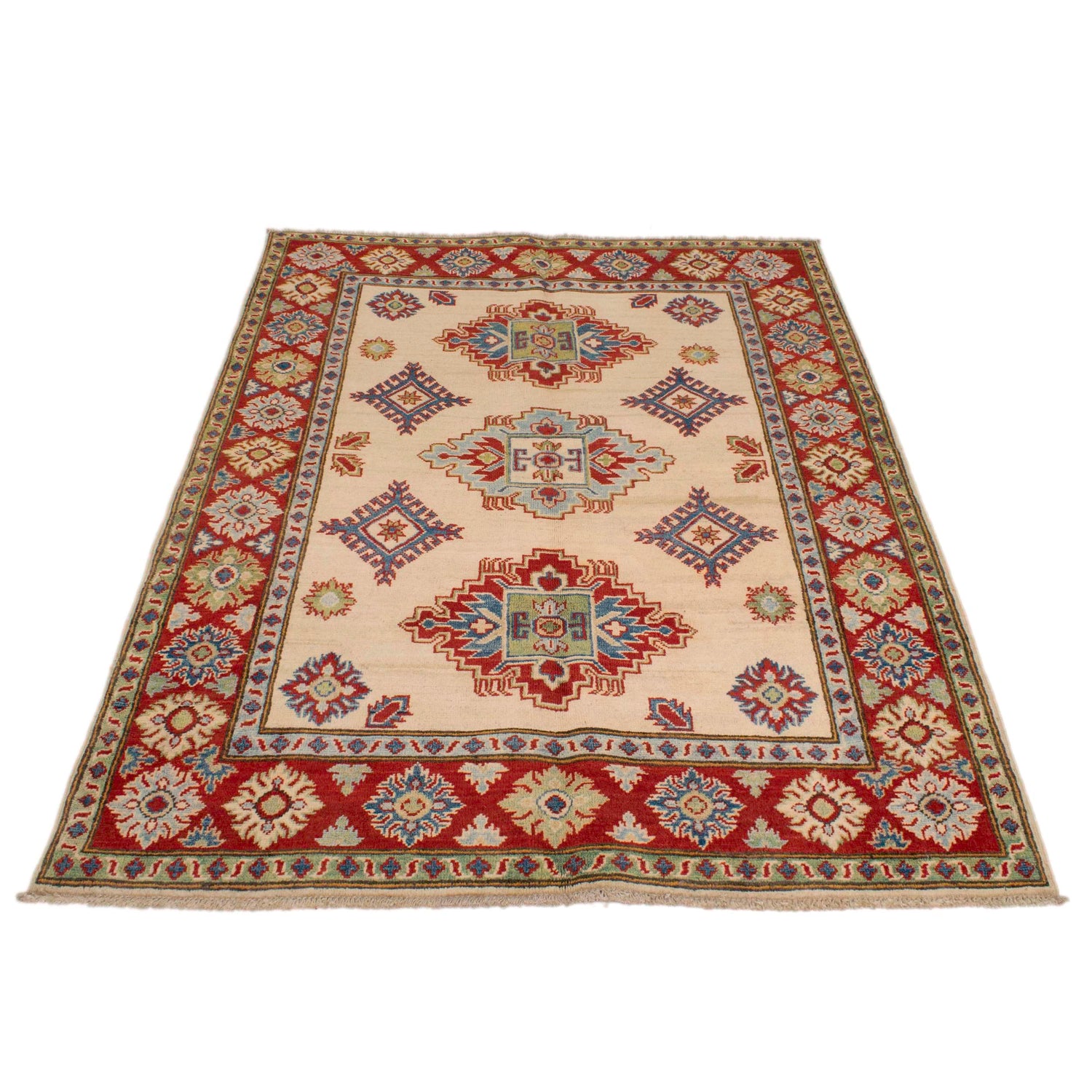 Hand Knotted Kazak Rug 4' 0" x 5' 9" (ft) - No. G33023