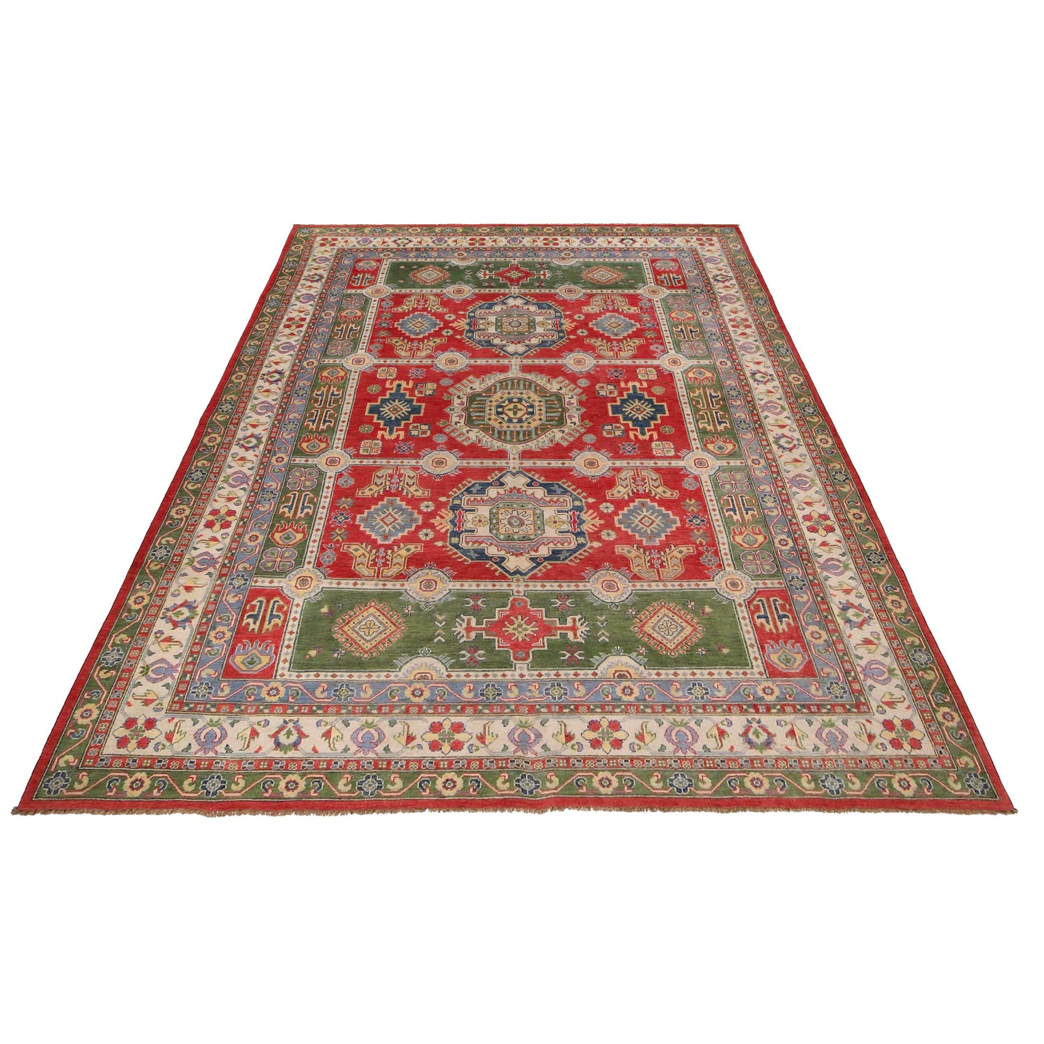 Oriental Kazak Carpet 8' 11" x 11' 11" (ft) - No. G33097