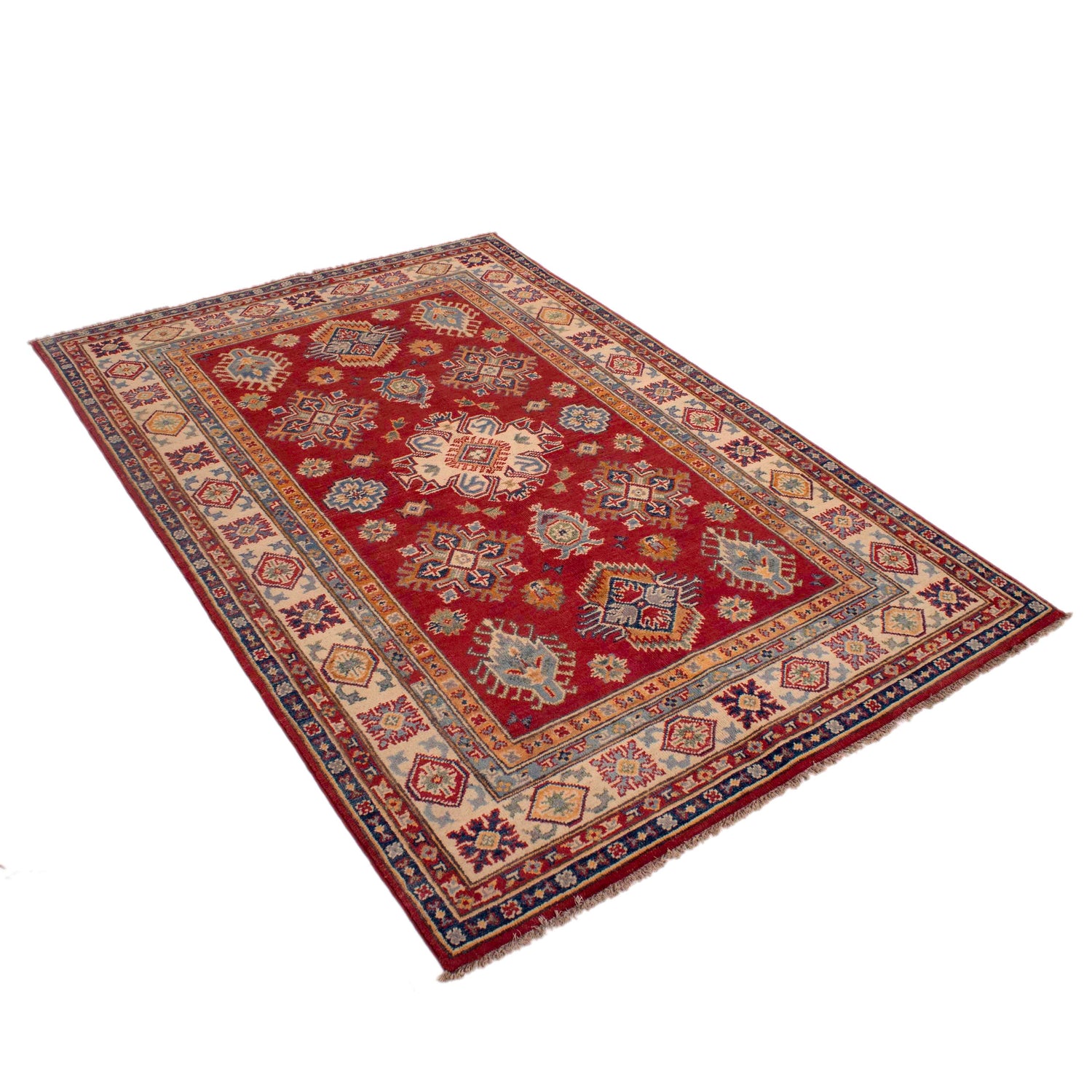 Red Kazak Rug 4' 1" x 5' 11" (ft) - No. G34000