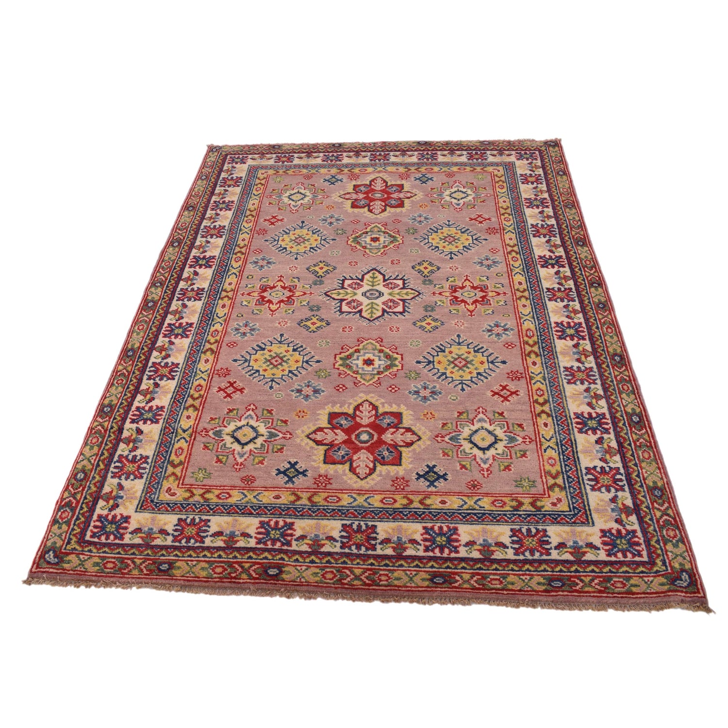 Oriental Kazak Carpet 4' 0" x 5' 11" (ft) - No. G34001