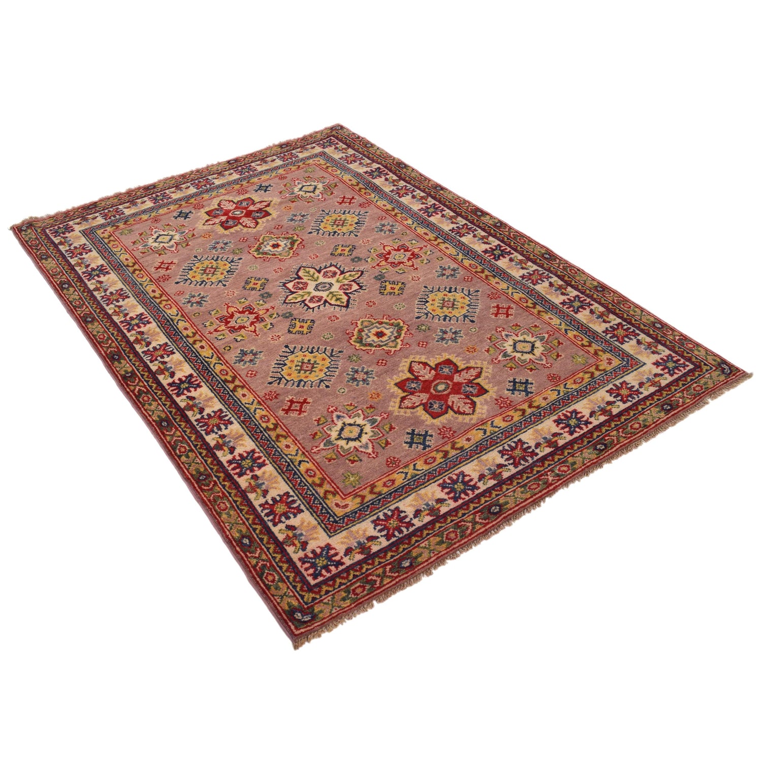 Oriental Kazak Carpet 4' 0" x 5' 11" (ft) - No. G34001