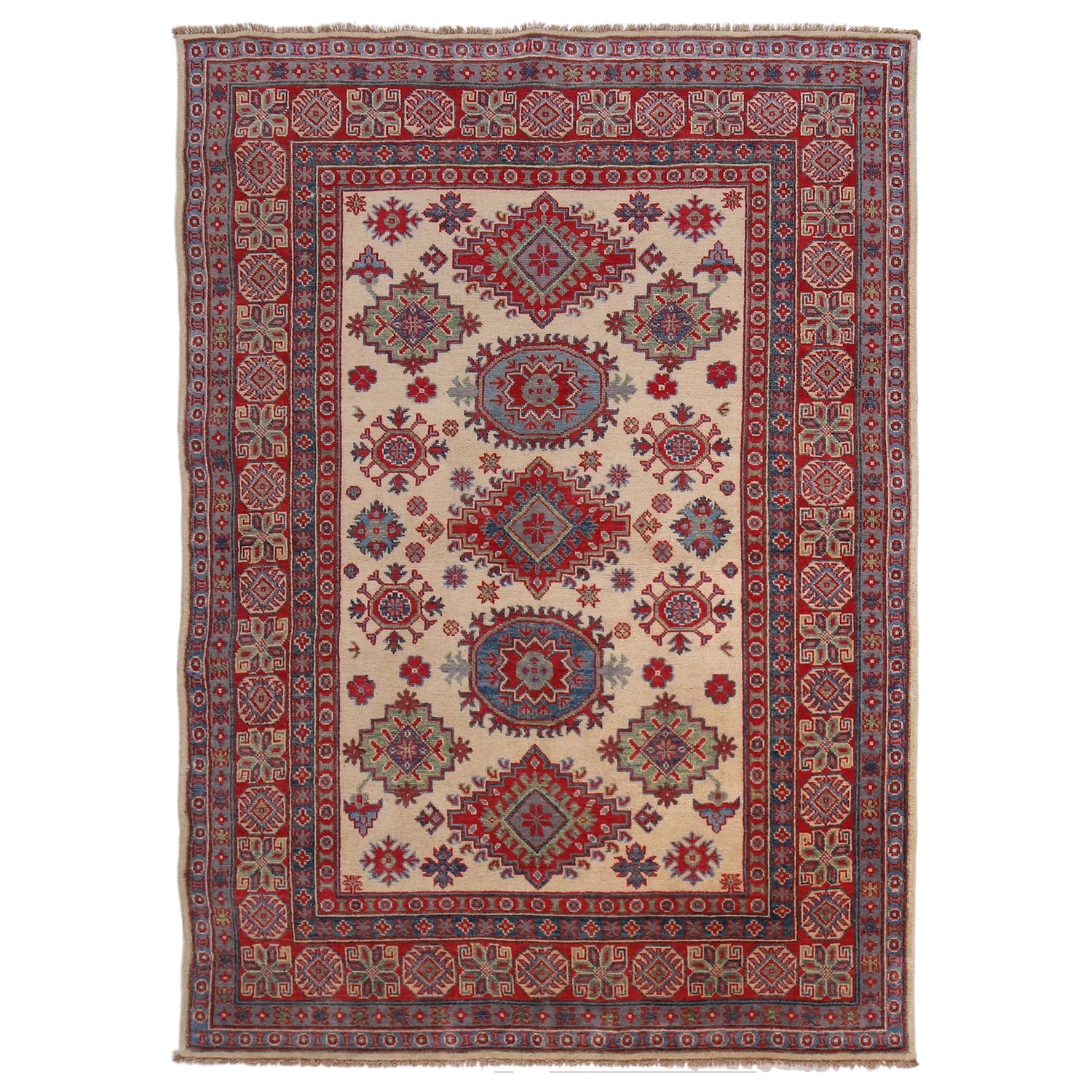 Oriental Kazak Carpet 4' 10" x 6' 5" (ft) - No. G34004