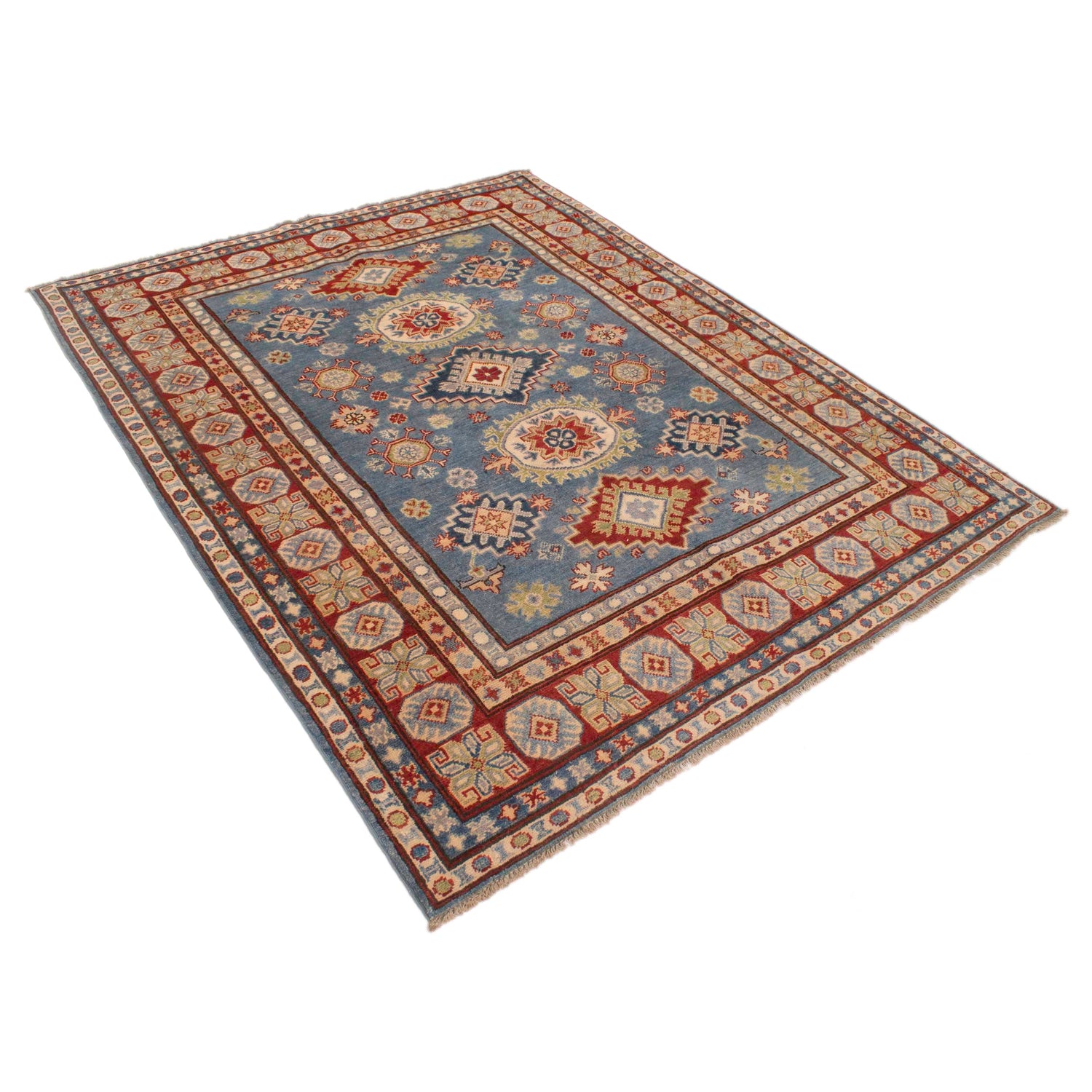 Hand Knotted Kazak Rug 5' 1" x 6' 7" (ft) - No. G34005