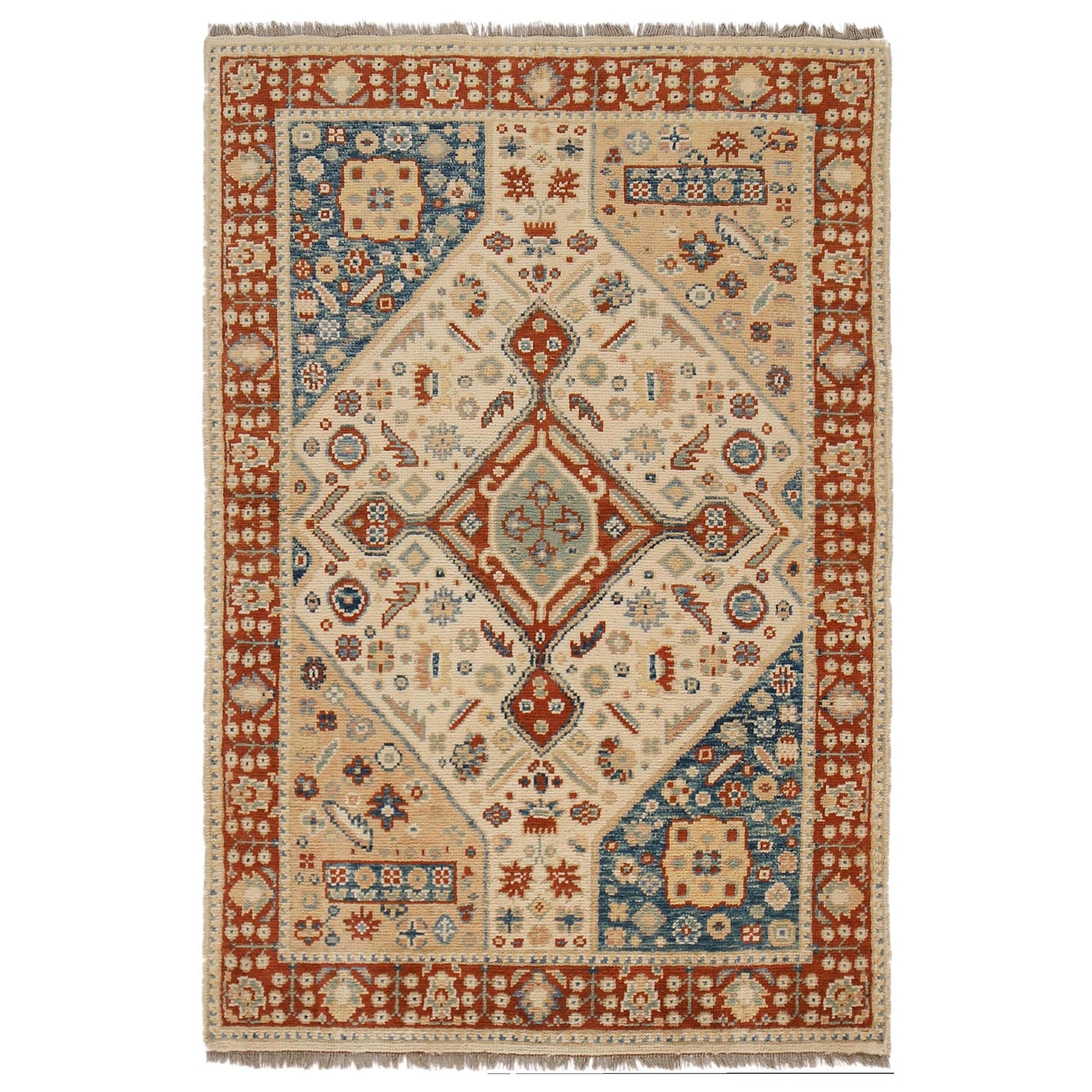 Turkish Design Oushak Rug 3' 9 x 5' 8 (ft) - No. G34009