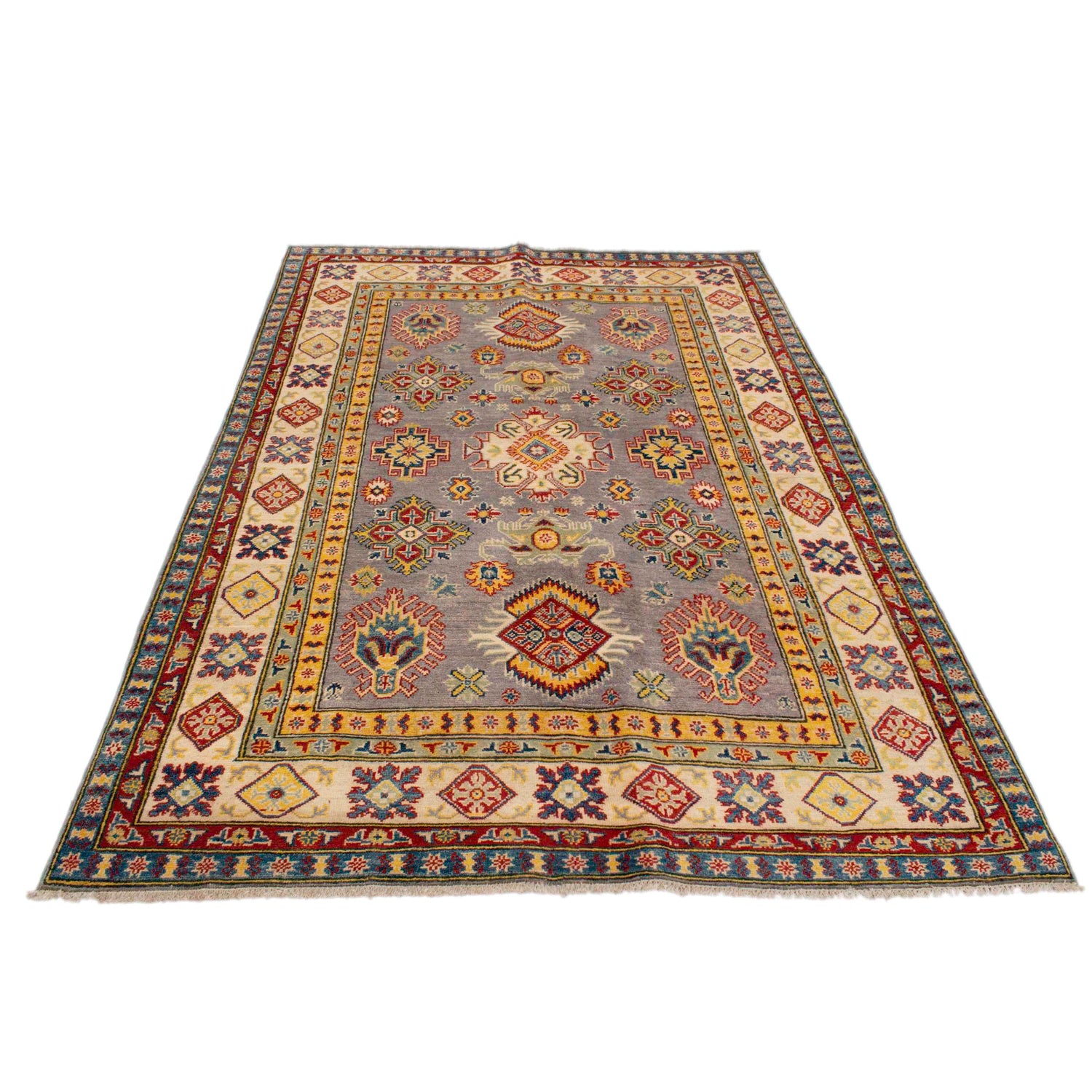 Grey Kazak Rug 4' 11" x 7' 0" (ft) - No. G34021