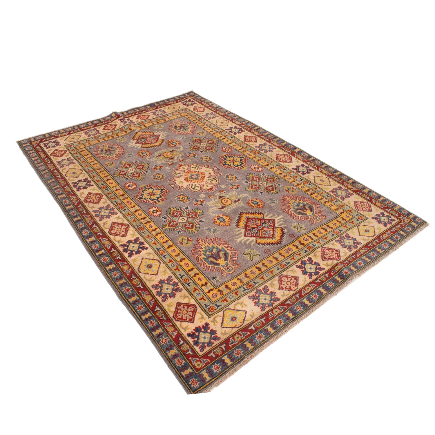 Grey Kazak Rug 4' 11" x 7' 0" (ft) - No. G34021