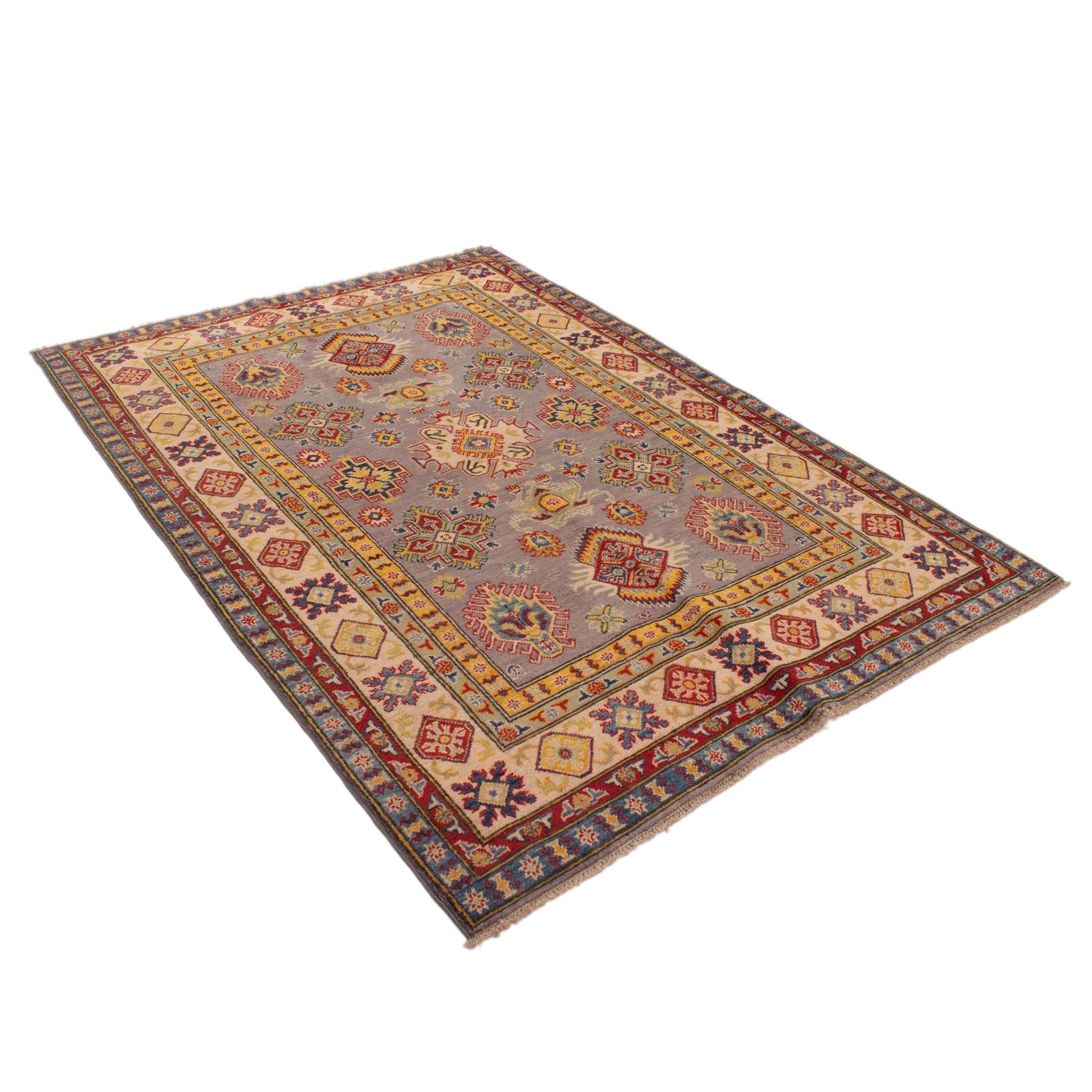 Grey Kazak Rug 4' 11" x 7' 0" (ft) - No. G34021