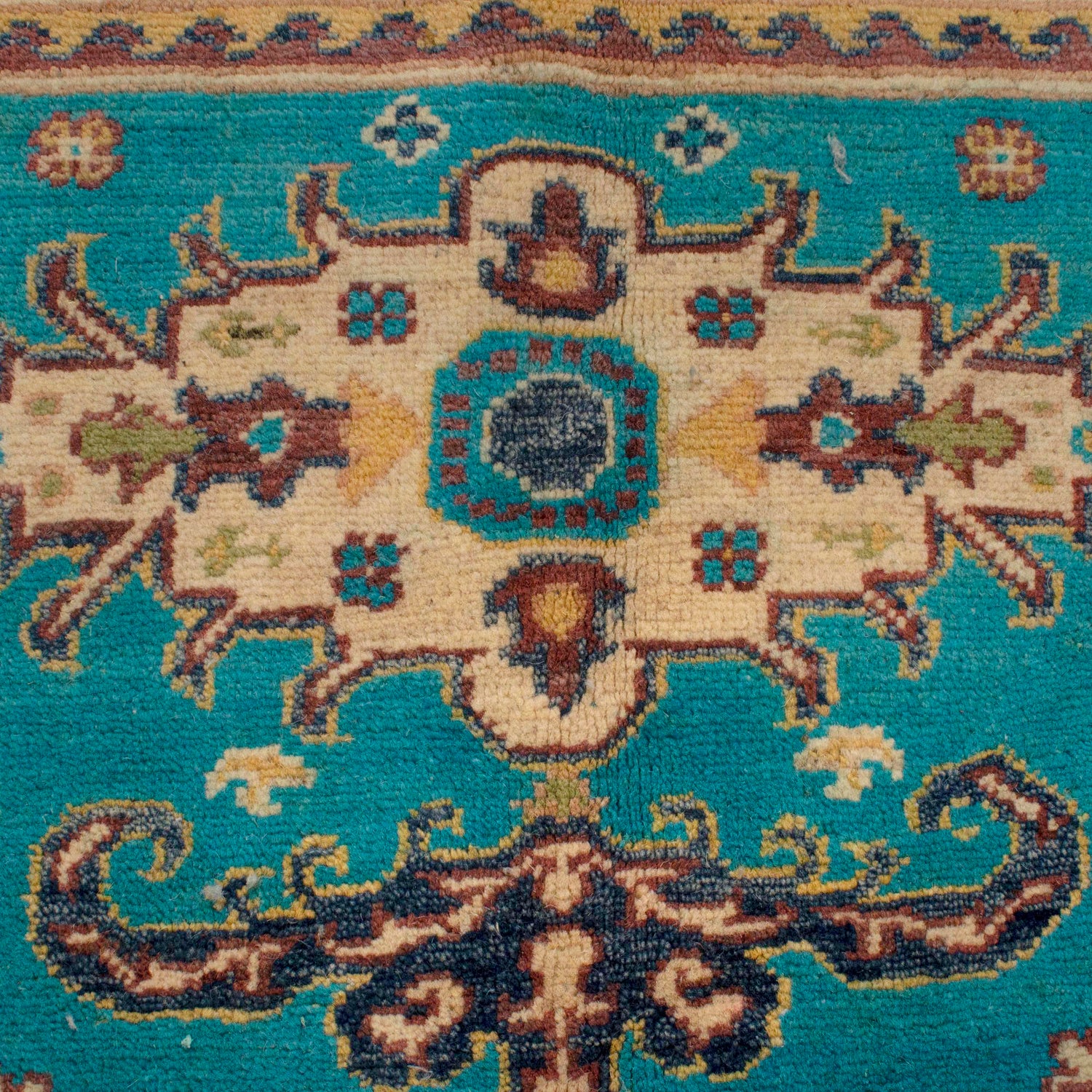 Blue Kazak Rug 4' 0" x 5' 5" (ft) - No. G34022