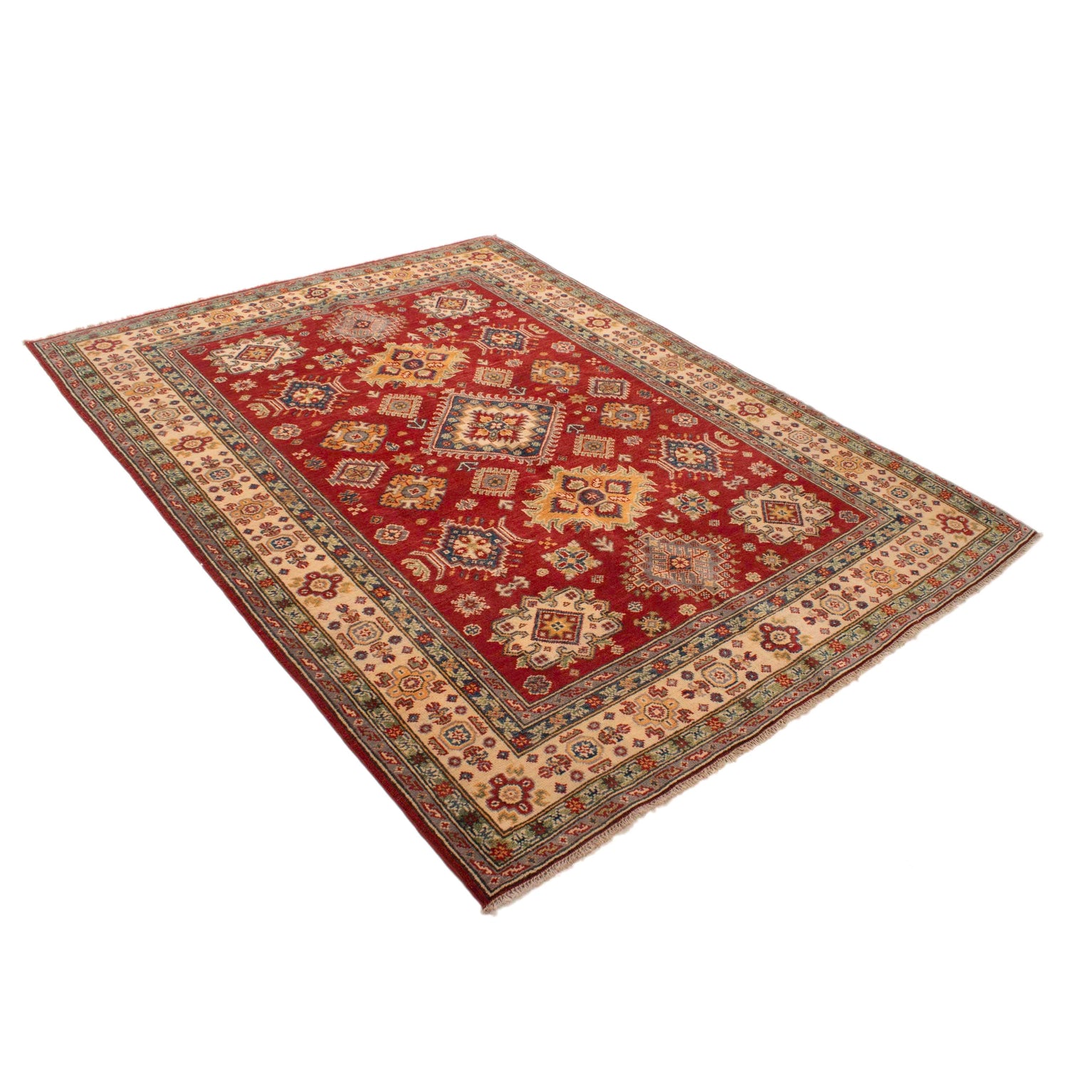 Hand Knotted Kazak Rug 5' 0" x 6' 9" (ft) - No. G34025
