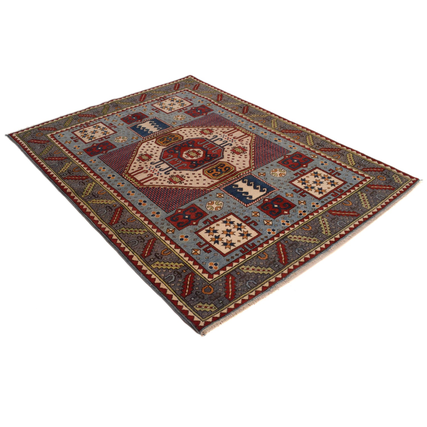 Oriental Mamluk Rug 4' 11" x 6' 7" (ft) - No. G34144