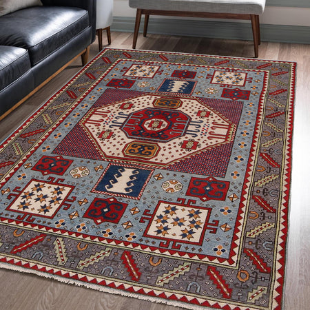 Oriental Mamluk Rug 4' 11" x 6' 7" (ft) - No. G34144