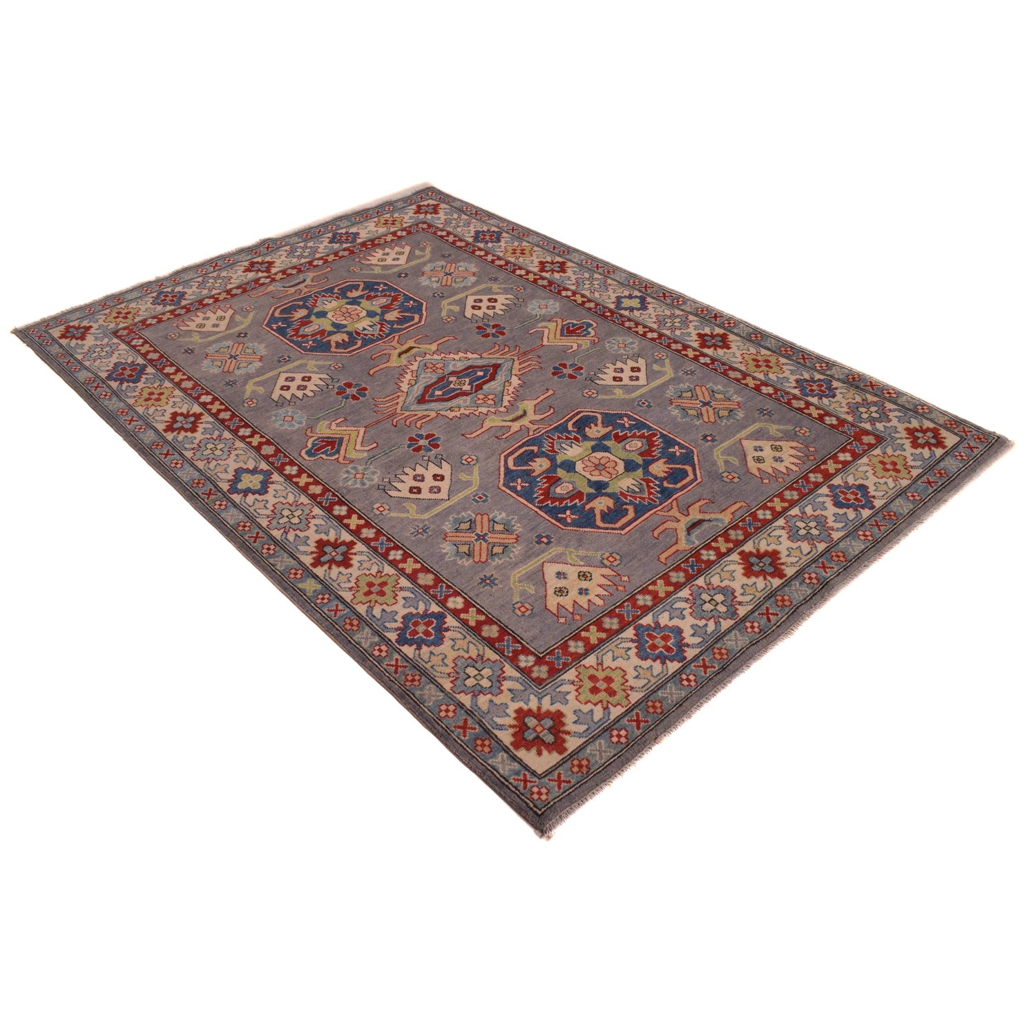 Grey Color Kazak Rug 4' 11" x 7' 1" (ft) - No.G34146