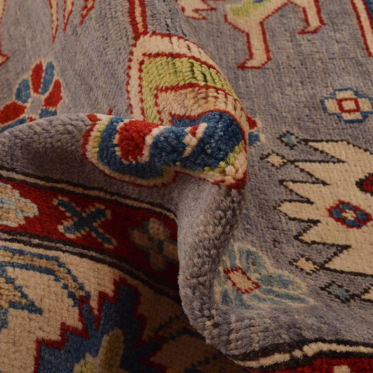 Grey Color Kazak Rug 4' 11" x 7' 1" (ft) - No.G34146