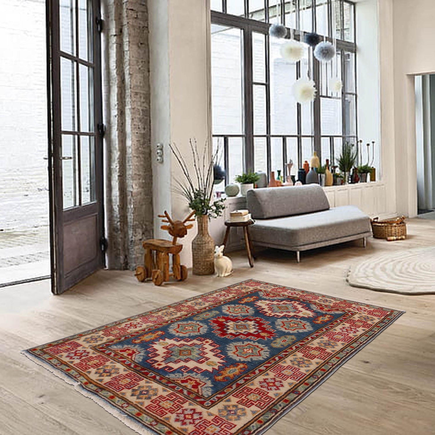 Oriental Kazak Rug 2' 9 x 3' 8 (ft) - No. G34147