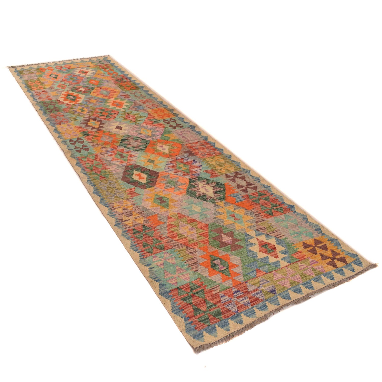 Vegetable Kilim Runner 2' 11" x 9' 8" (ft) - No. G34384