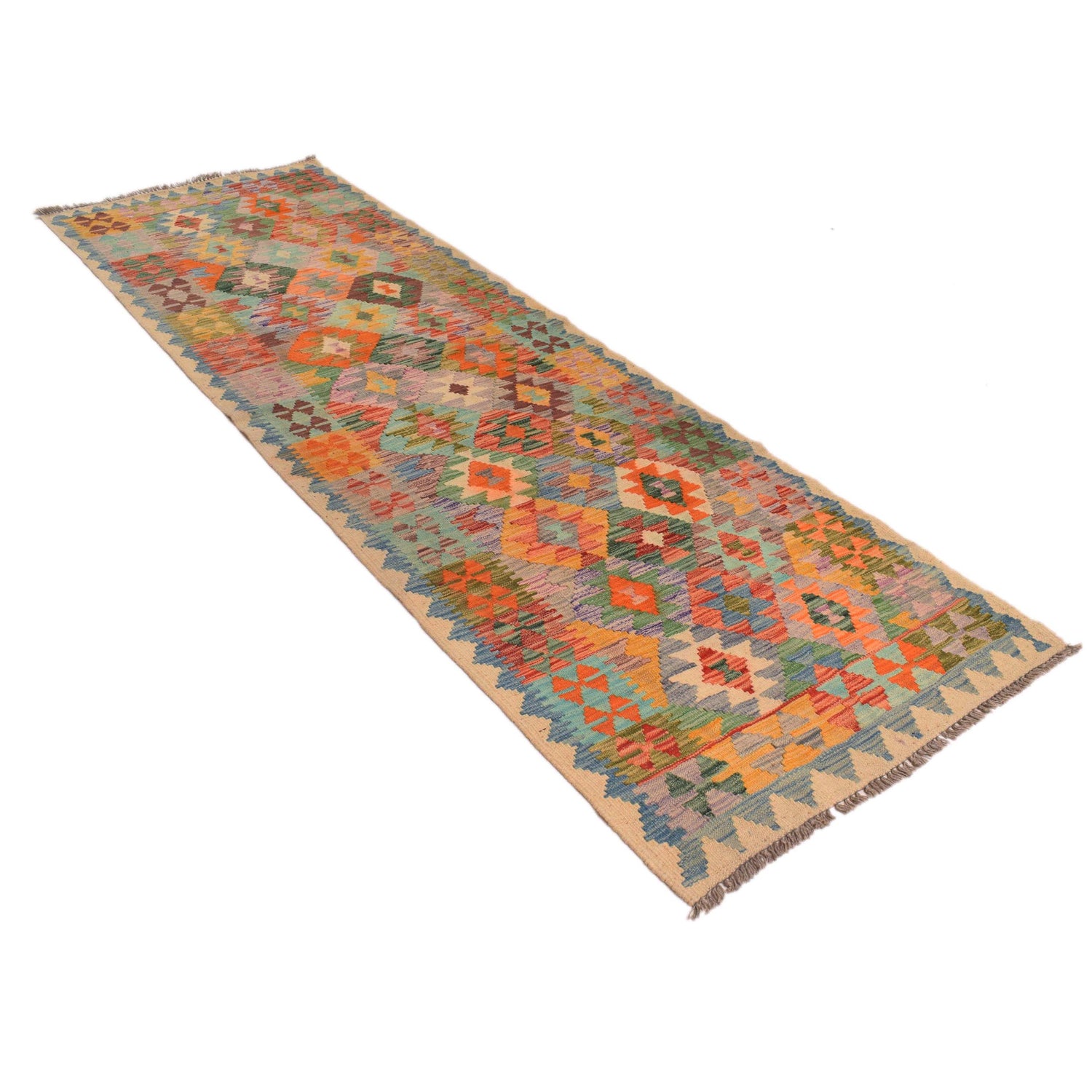 Vegetable Kilim Runner 2' 11" x 9' 8" (ft) - No. G34384