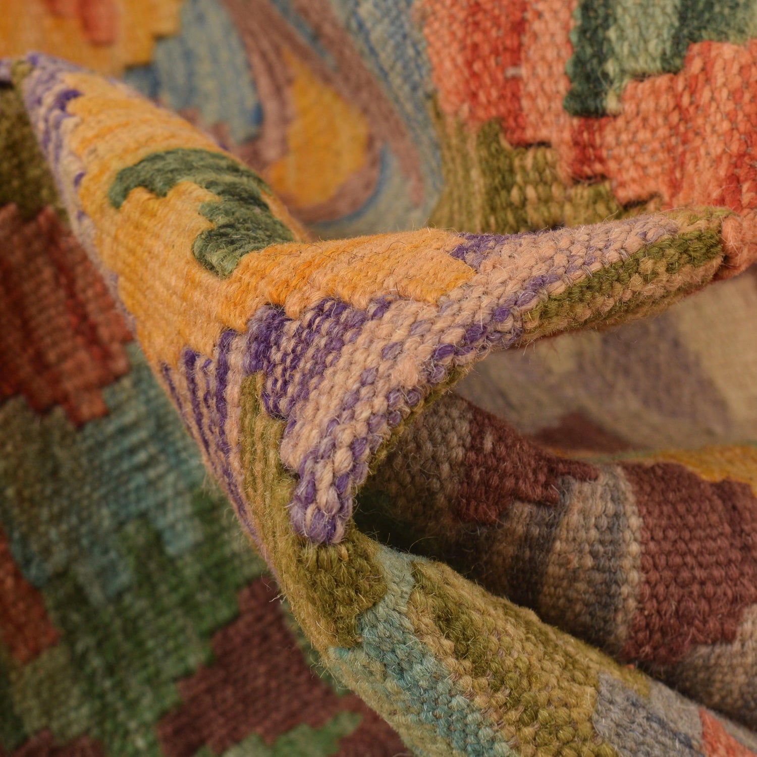 Vegetable Kilim Runner 2' 11" x 9' 8" (ft) - No. G34384