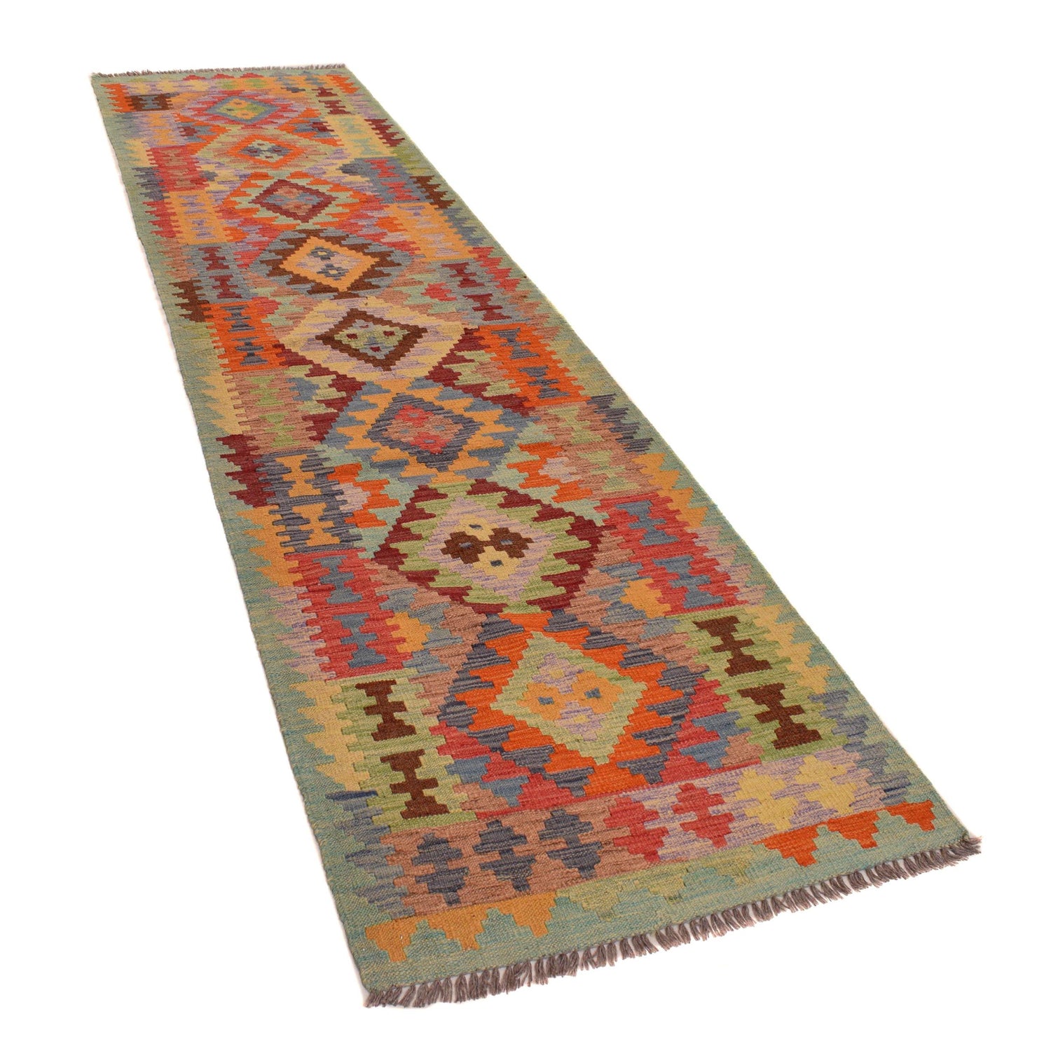 Vegetable Kilim Runner 2' 8" x 9' 10" (ft) - No. G34391