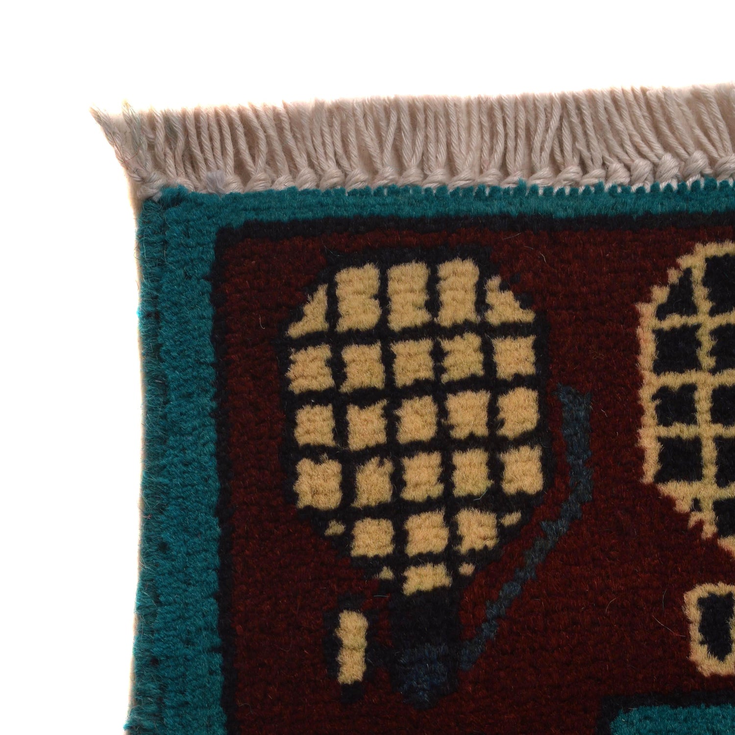 Blue Color War Rug 3' 5" x 4' 9" (ft) - No. G34406