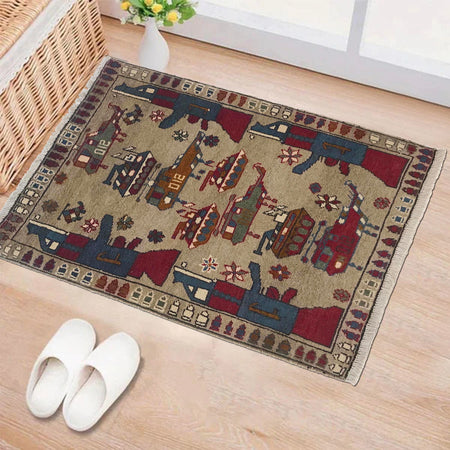 War Rug 2' 1" x 2' 9" (ft) - No. G34415