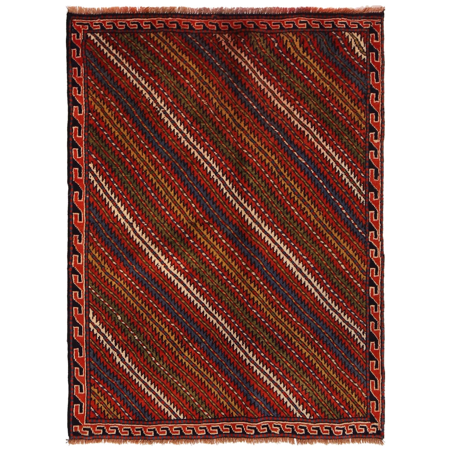 Multi Color Baluchi Rug 3' 5" x 4' 4" (ft) - No. G34860