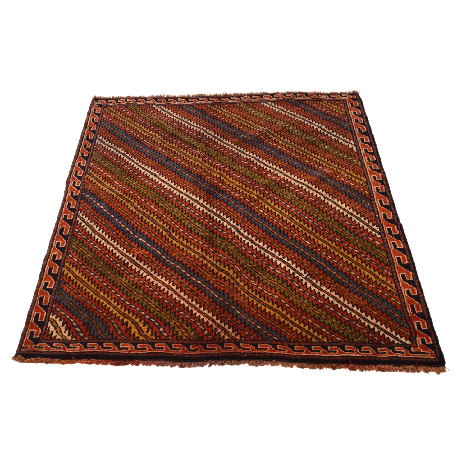Multi Color Baluchi Rug 3' 5" x 4' 4" (ft) - No. G34860
