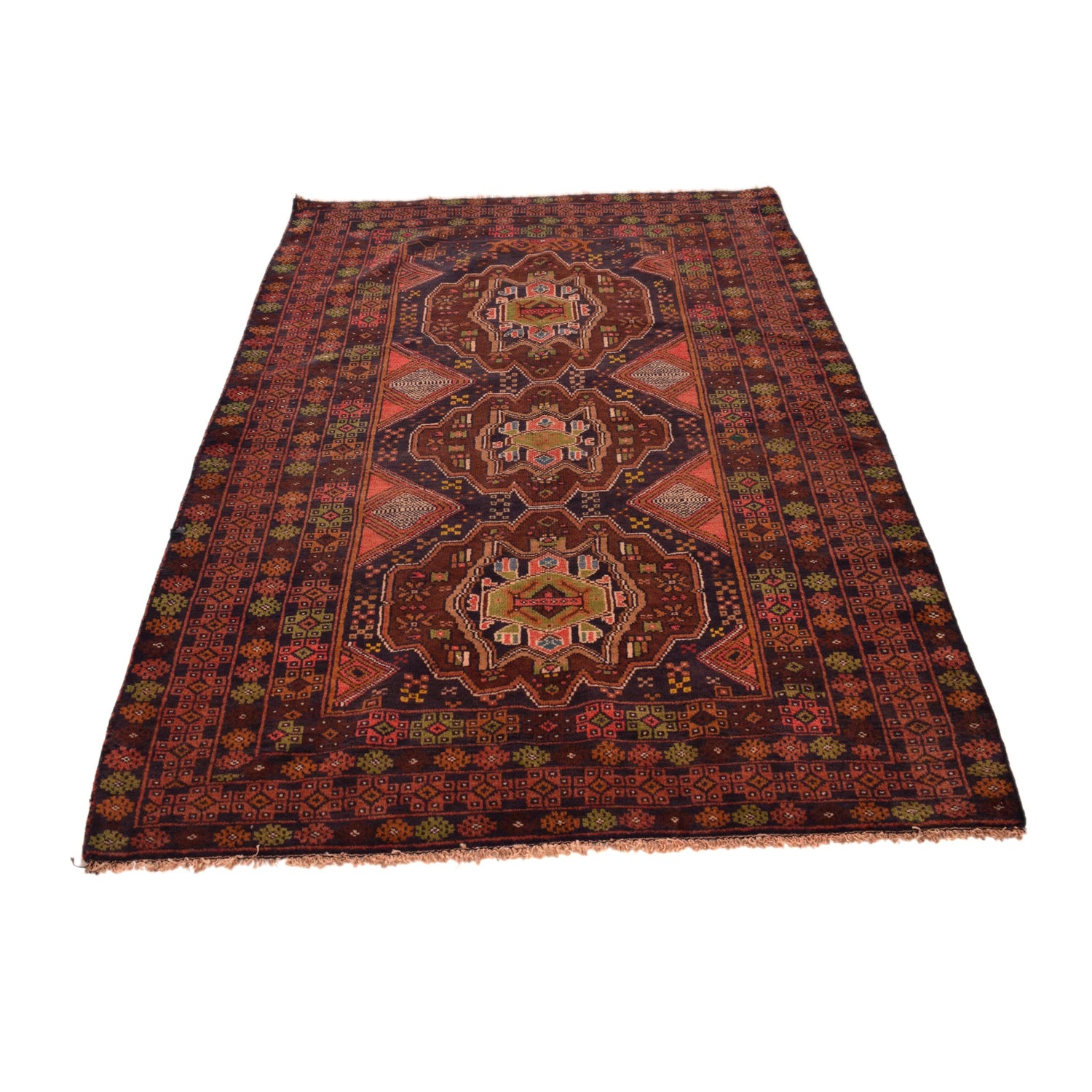 Multi Color Baluchi Rug 4' 0" x 6' 3" (ft) - No. G34869