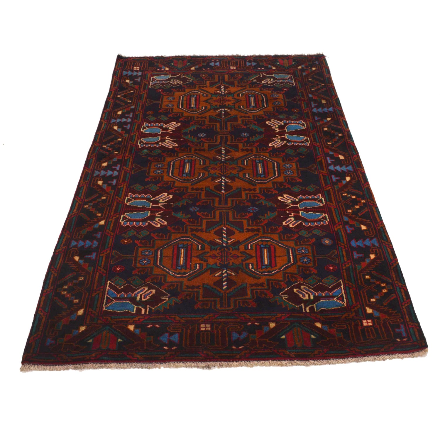 Baluch Medium Size Carpet 3' 7" x 6' 6" (ft) - No. G34871