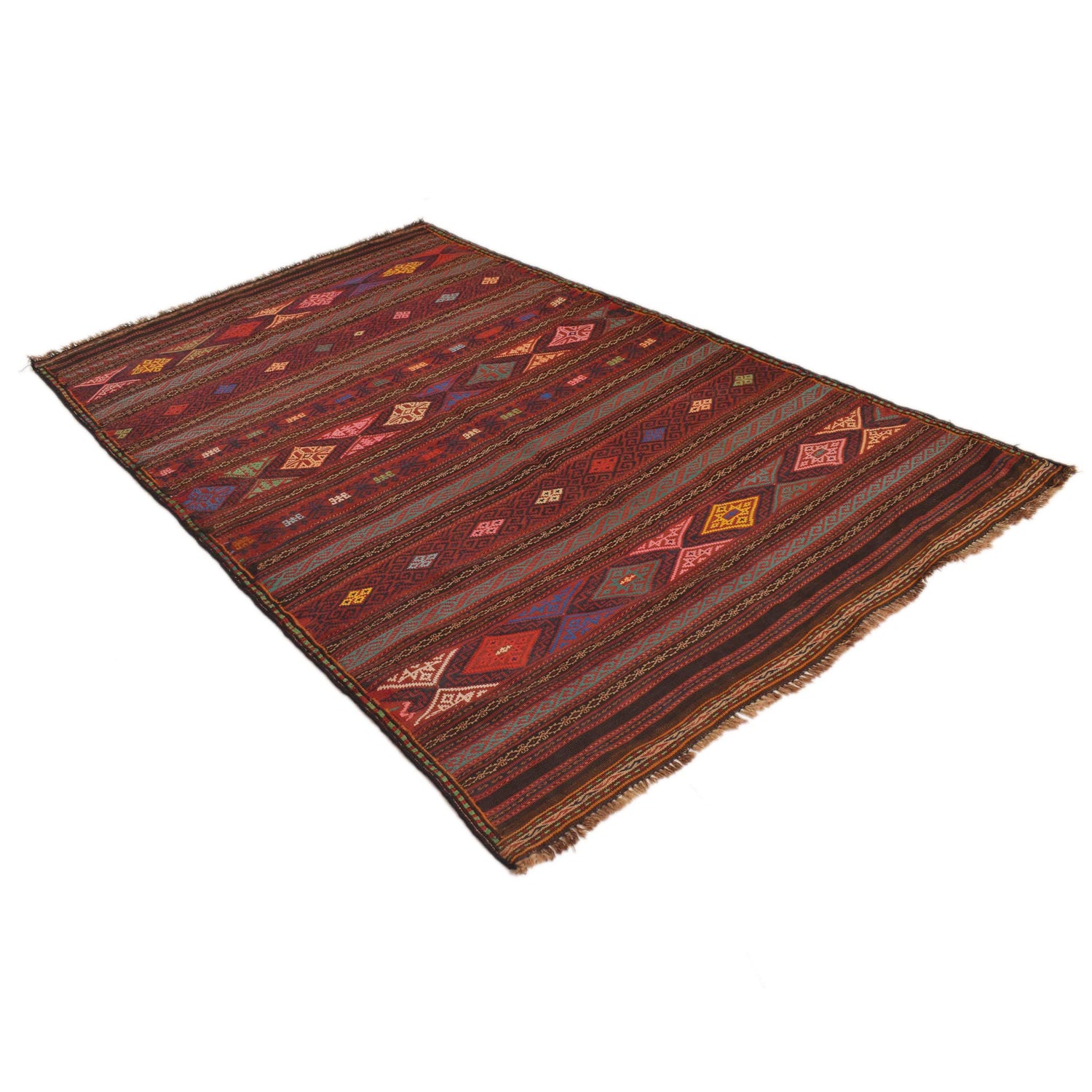 Medium Size Dhurrie Kelim 4' 11" x 7' 10" (ft) - No. G34885