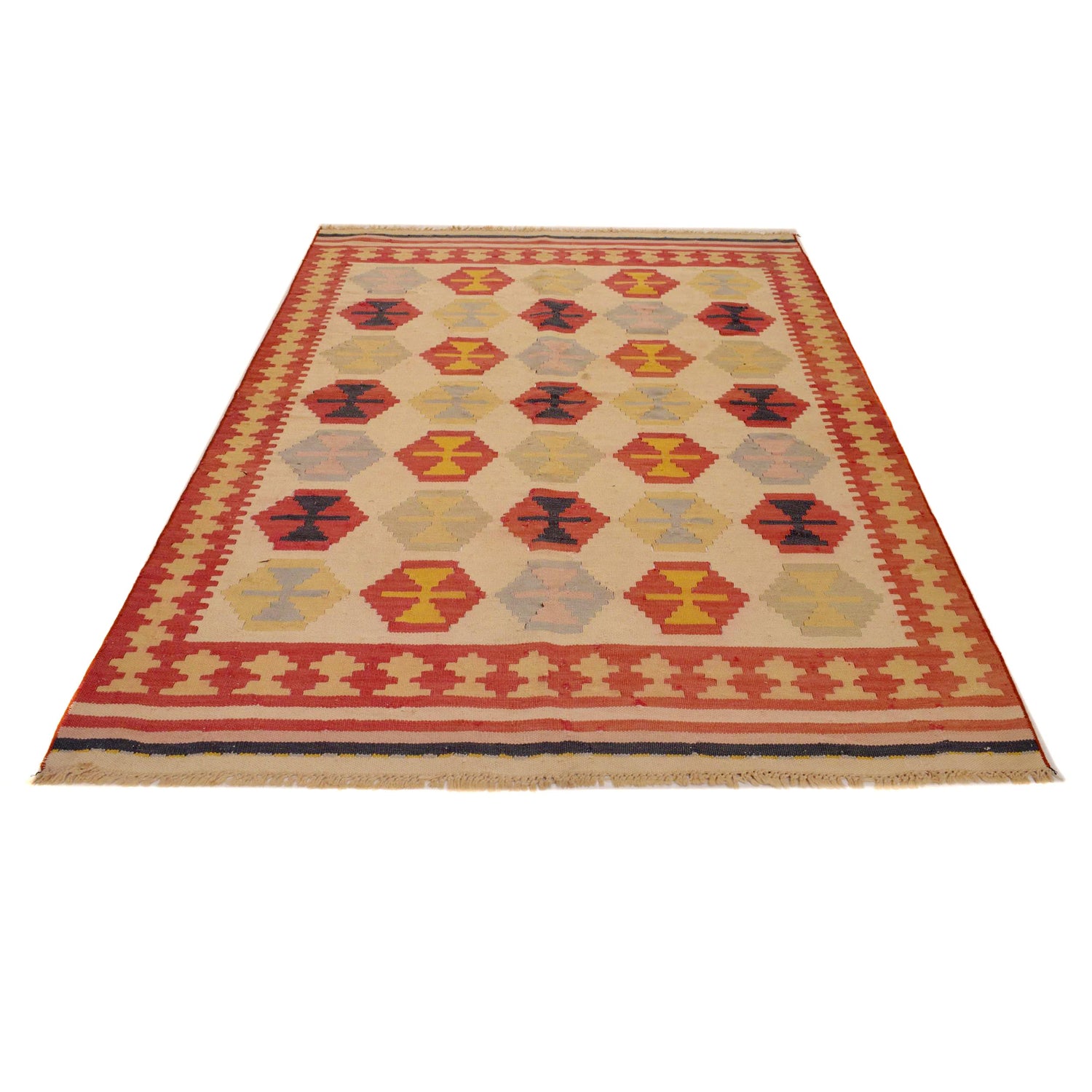 Vintage Kilim 5' 3" x 7' 7" (ft) - No. G35157