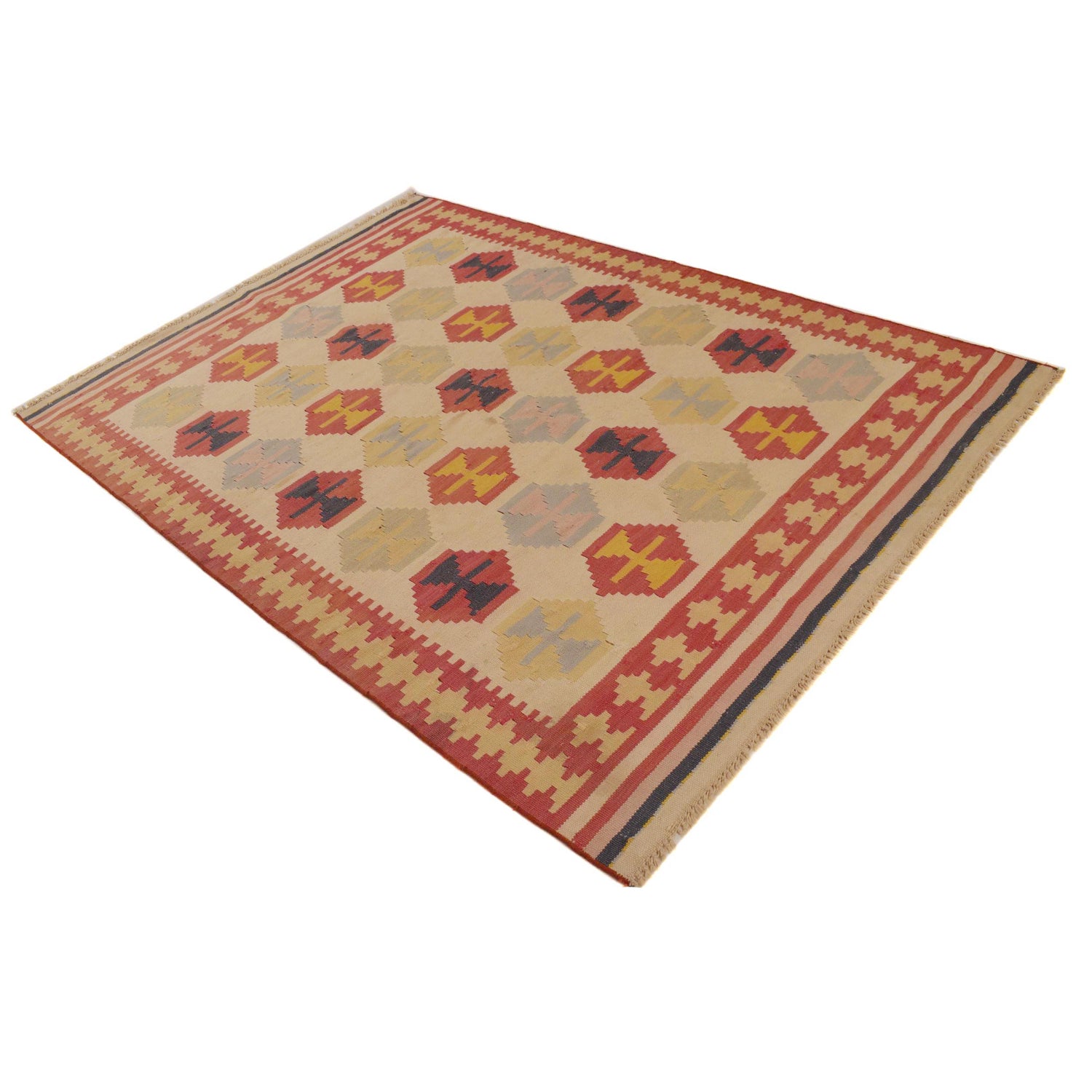 Vintage Kilim 5' 3" x 7' 7" (ft) - No. G35157