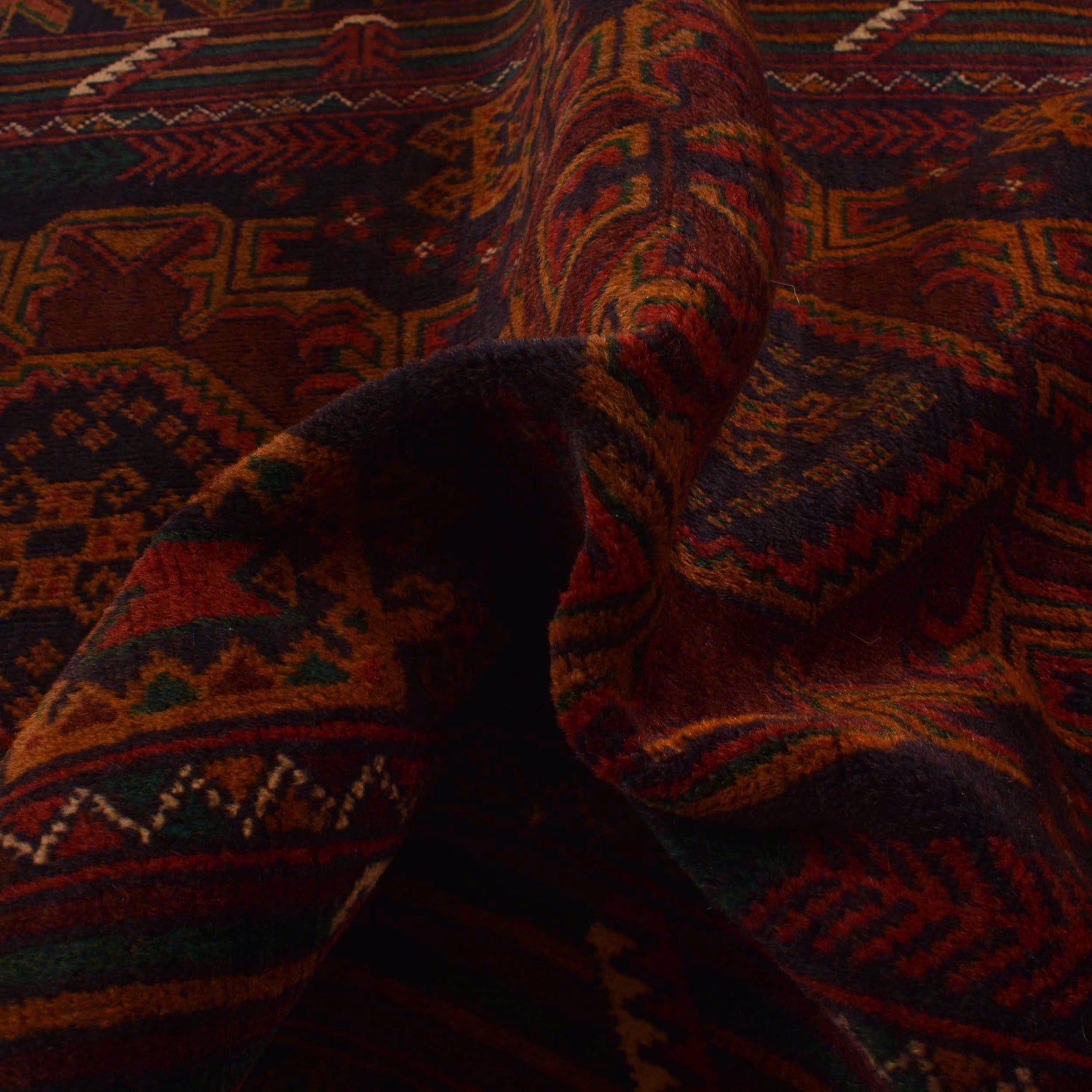 Hand Knotted Baluchi Rug 3' 8" x 5' 9" (ft) - No. G35175