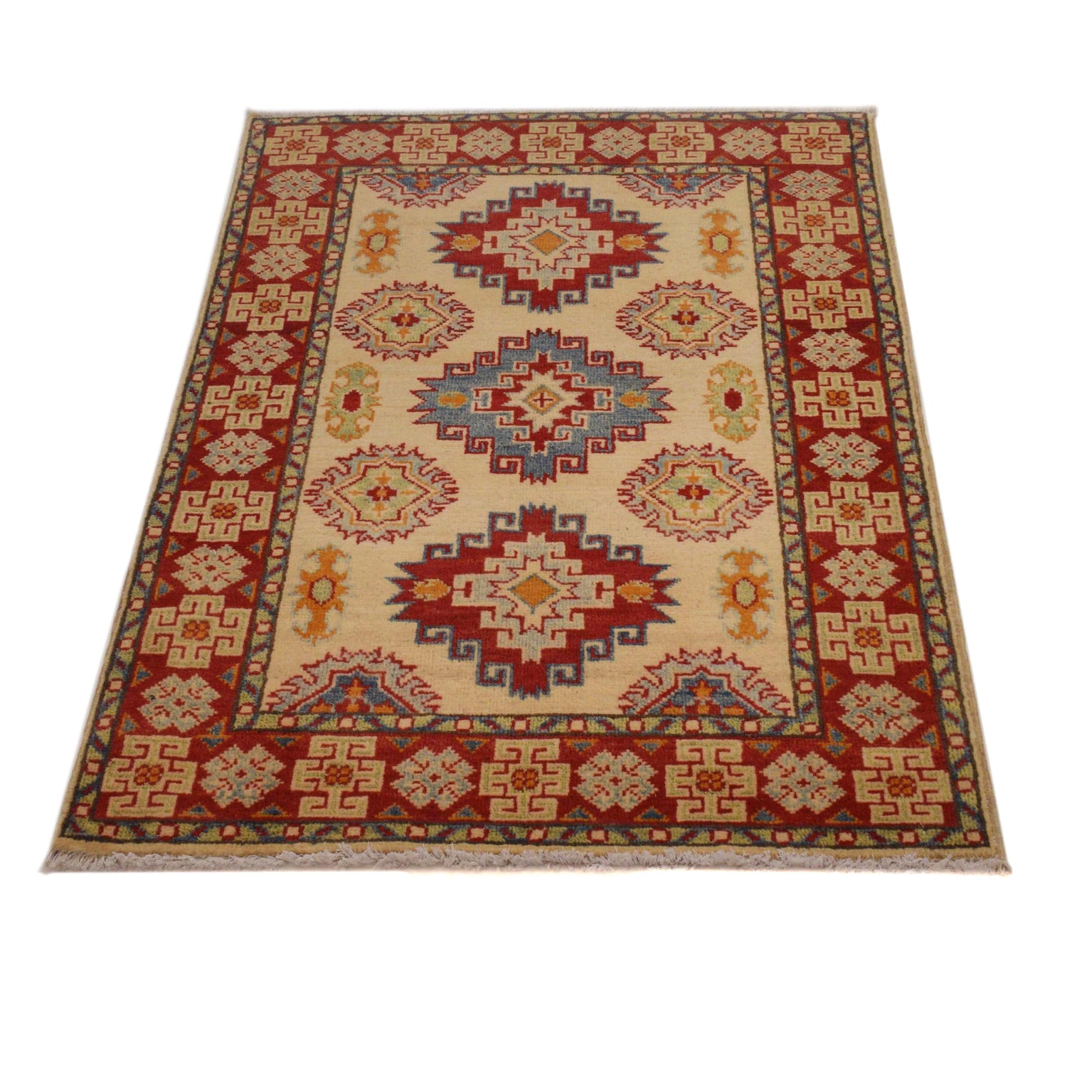 Ivory Color Kazak Rug 2' 8 x 3' 11 (ft) - No. G35206