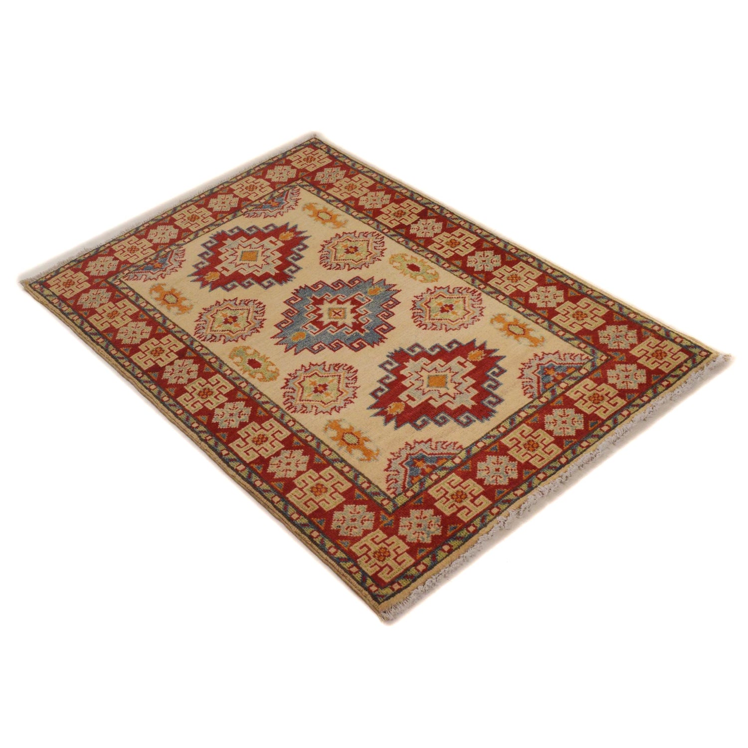 Ivory Color Kazak Rug 2' 8 x 3' 11 (ft) - No. G35206