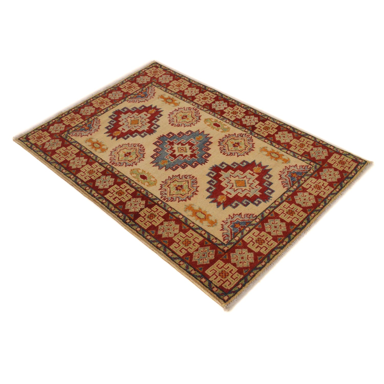 Ivory Color Kazak Rug 2' 8 x 3' 11 (ft) - No. G35206