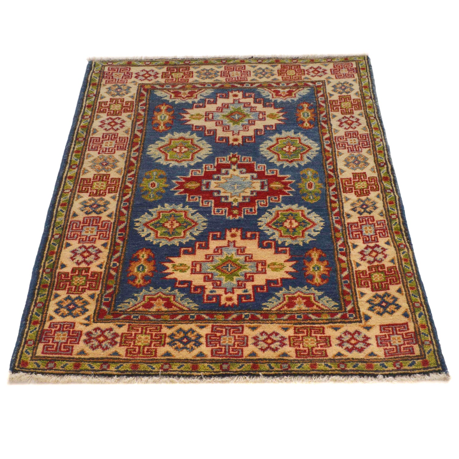 Blue Color Kazak Rug 2' 9" x 4' 8" (ft)- No. G35207